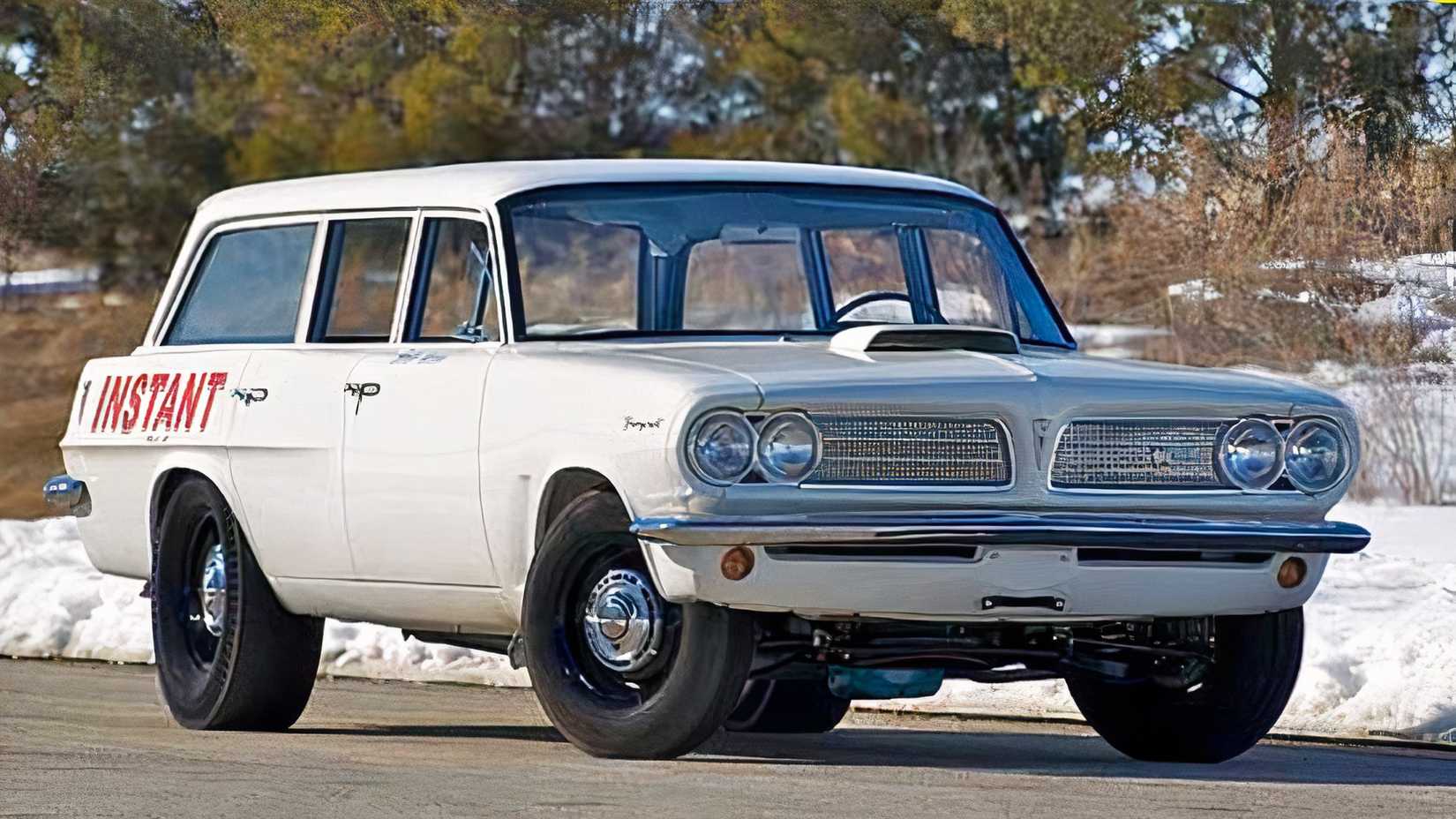 3/4 front view of 1963 Pontiac Tempest Super Duty Wagon