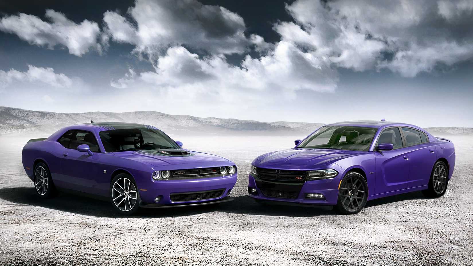 2016 Dodge Challenger and Charger Scat Pack face to face