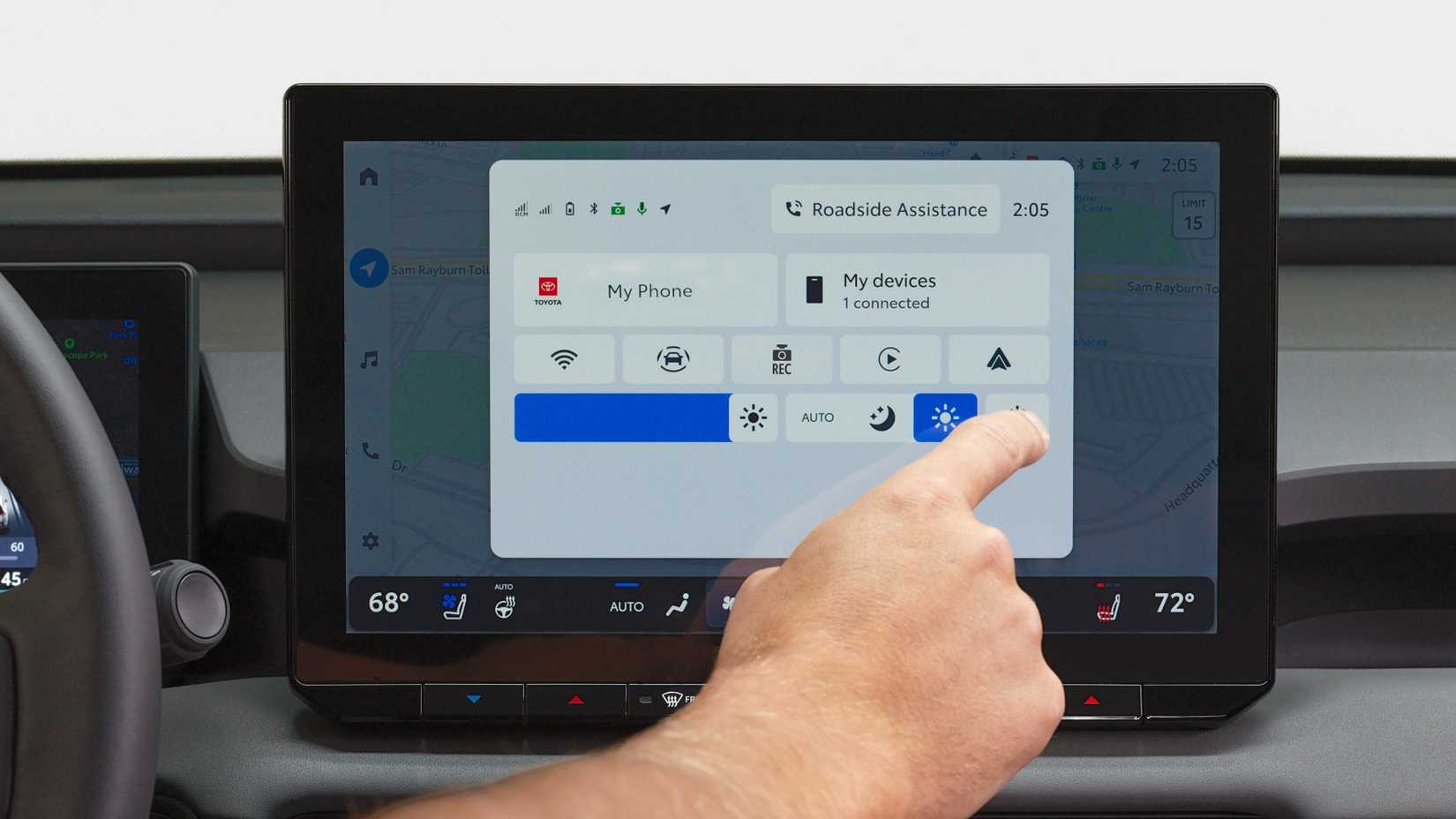 Toyota Audio Multimedia Quick Control Menu