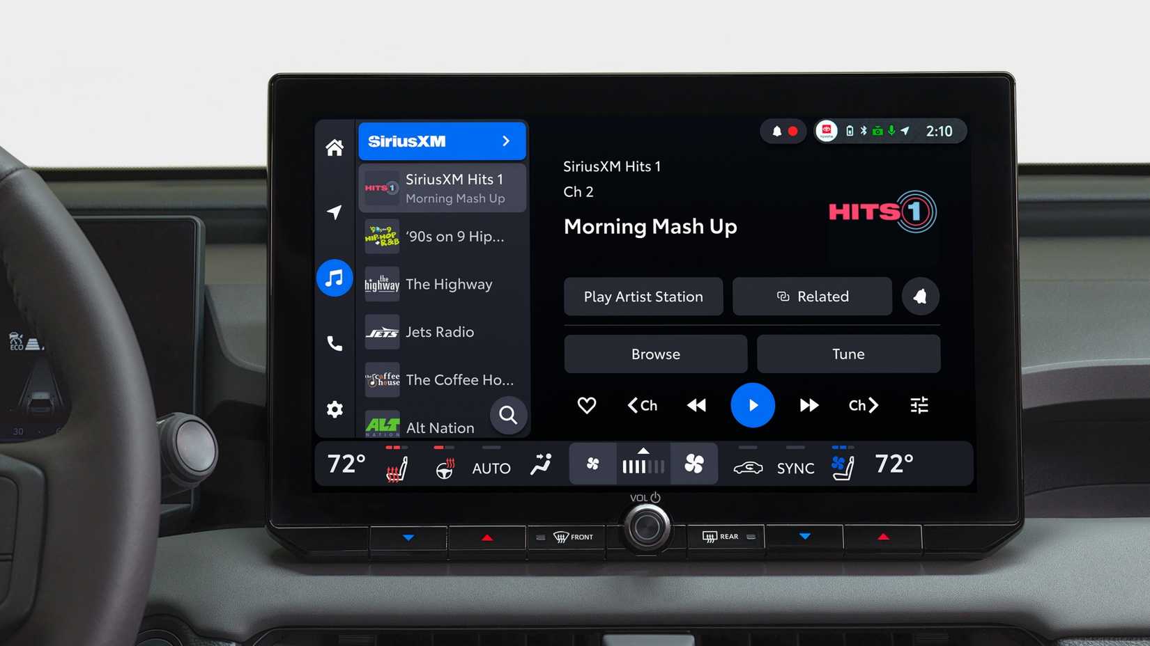 Toyota Audio Multimedia SiriusXM Now Playing