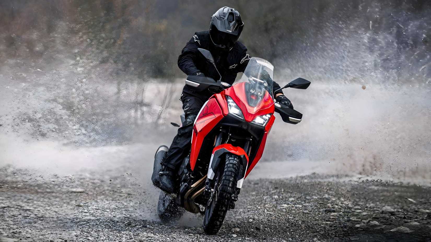 Moto Morini X-Cape 700 off-roading cinematic view