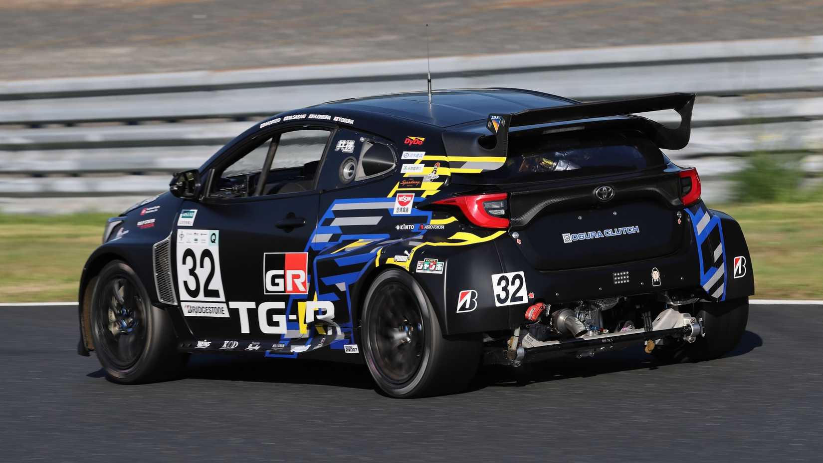 Toyota GR Yaris with a new high power dense four-cylinder engine on the racetrack