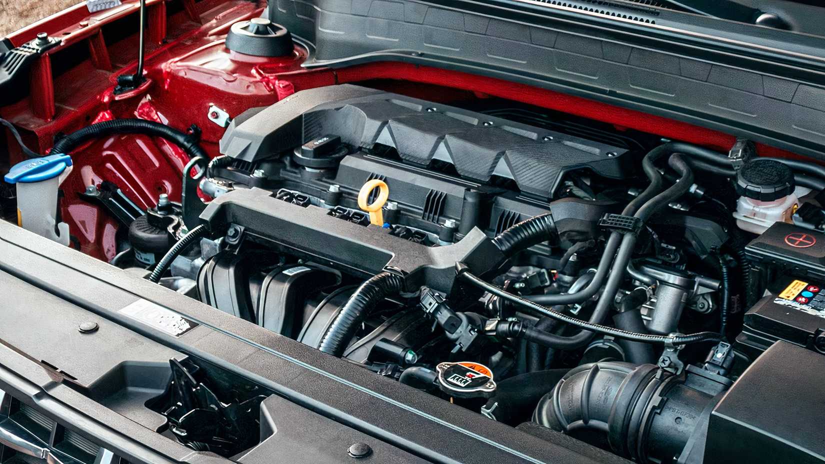 Uma foto detalhada do motor Hyundai Venue 2026