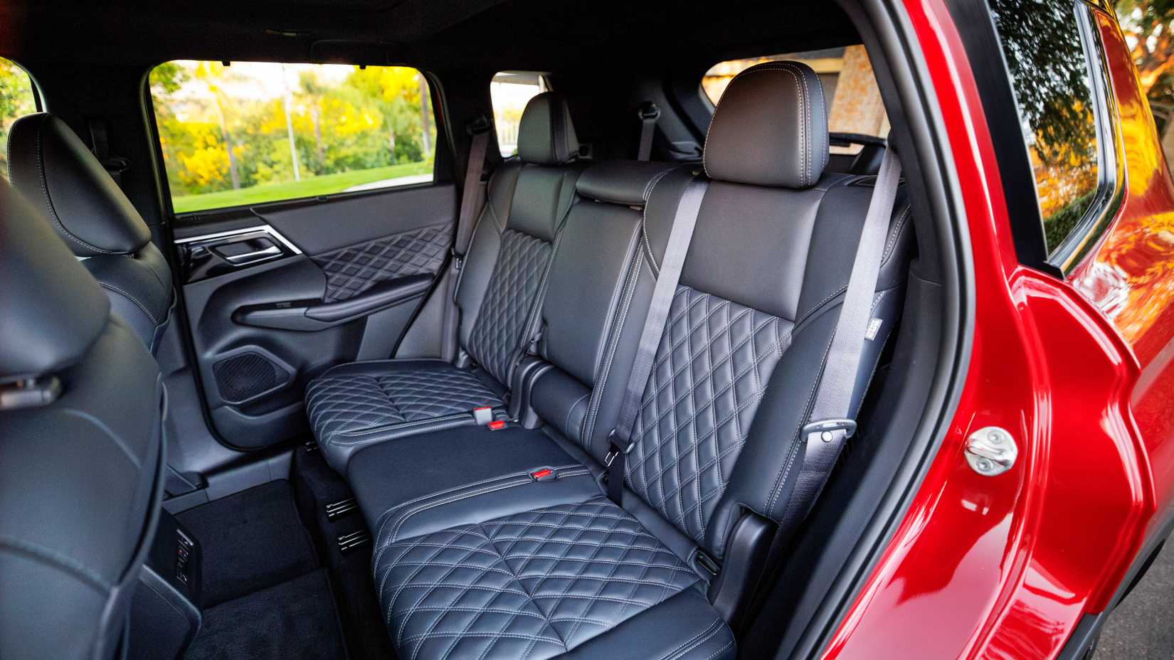 2026 Nissan Rogue PHEV interior shot showing rear seats