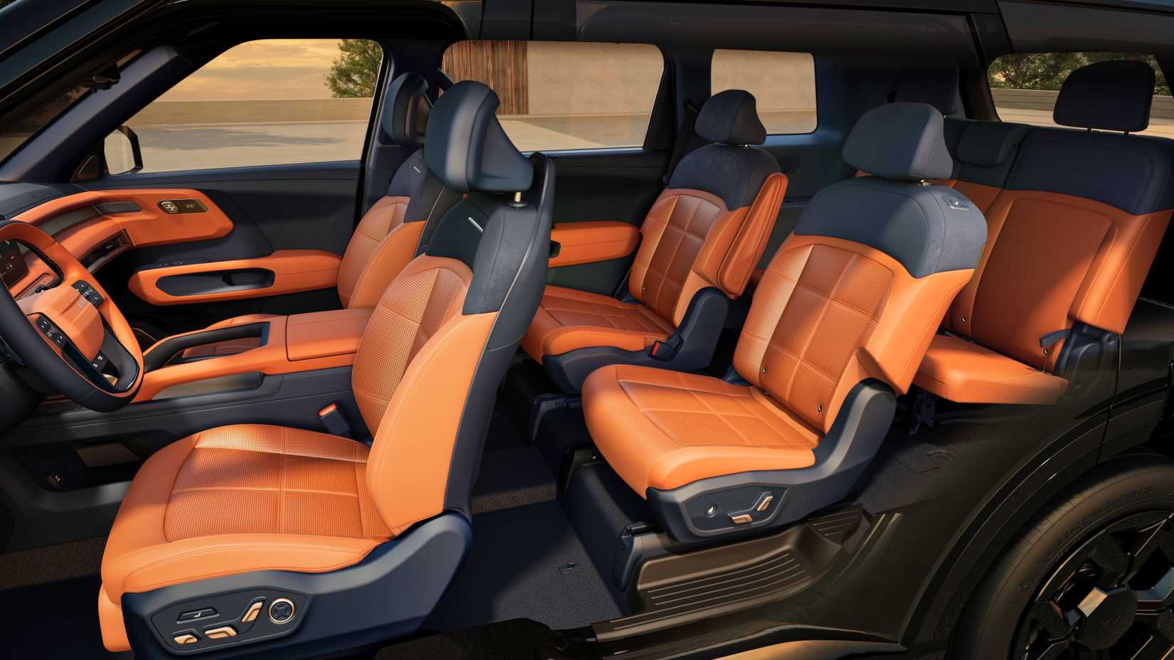 2027 Kia Telluride interior shot showing seating layout