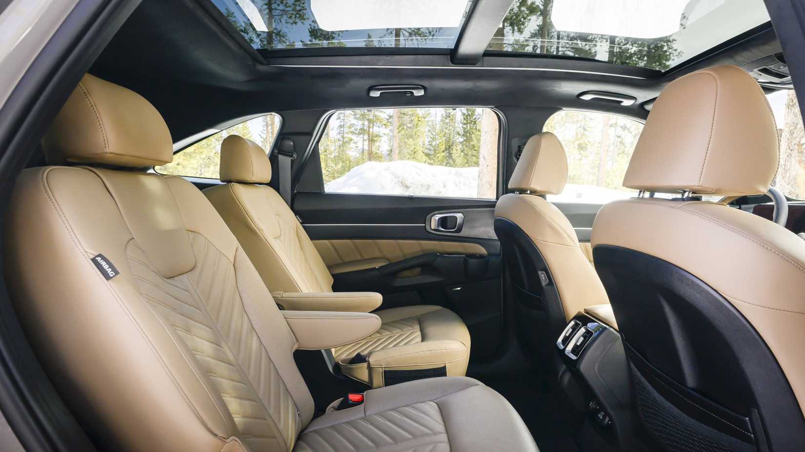 2026 Kia Sorento interior shot showing second row seating