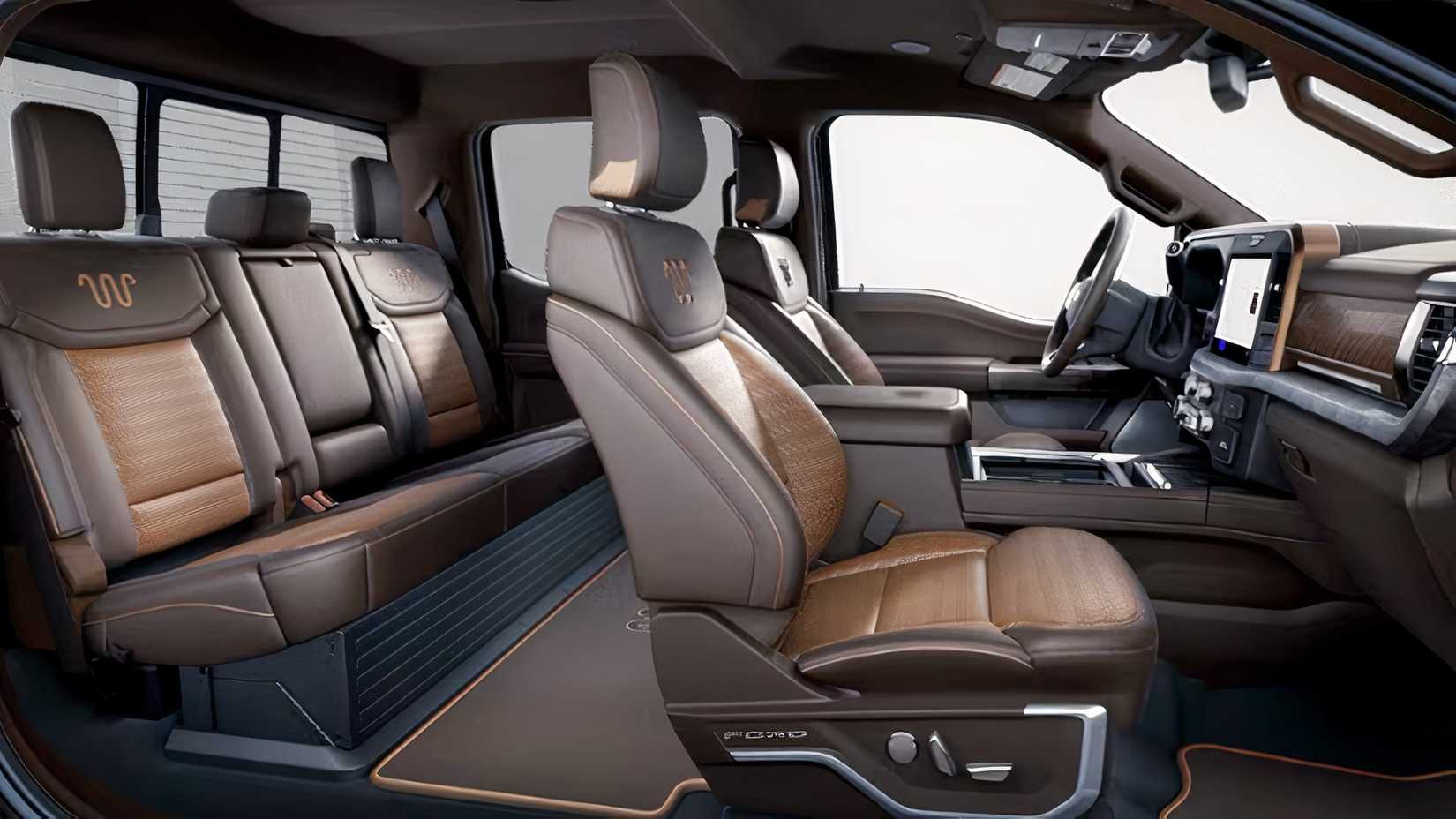 2025 Ford F-450 King Ranch interior showing cabin