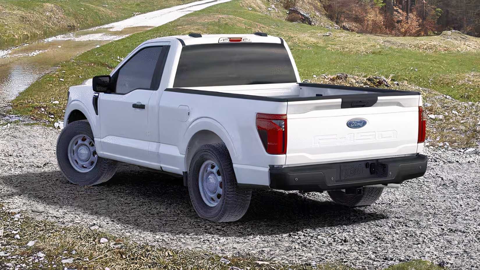 2025 Ford F-150 XL in white parked off-road