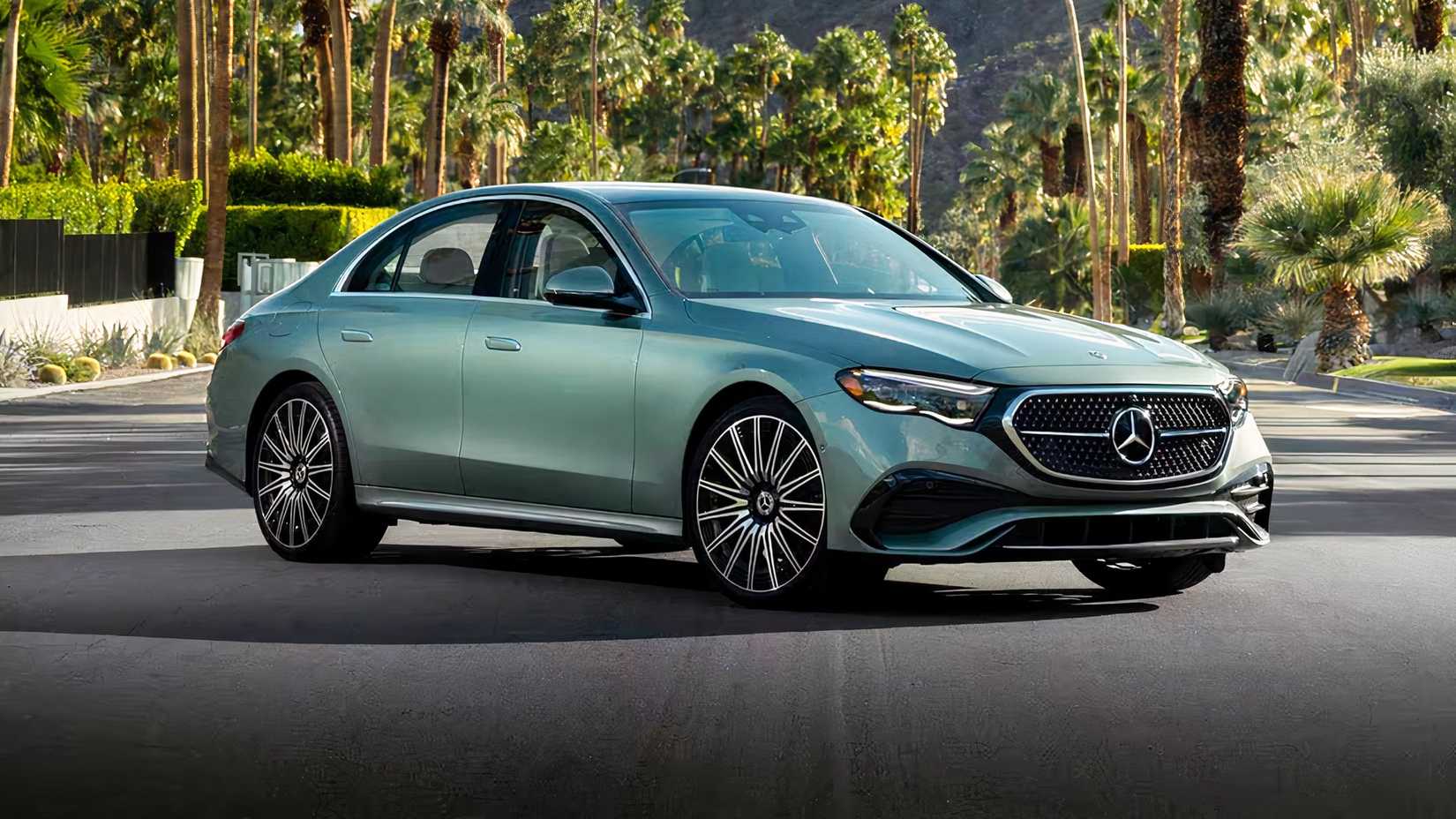 2025 Mercedes-Benz E-Class E 350 4MATIC in green parked