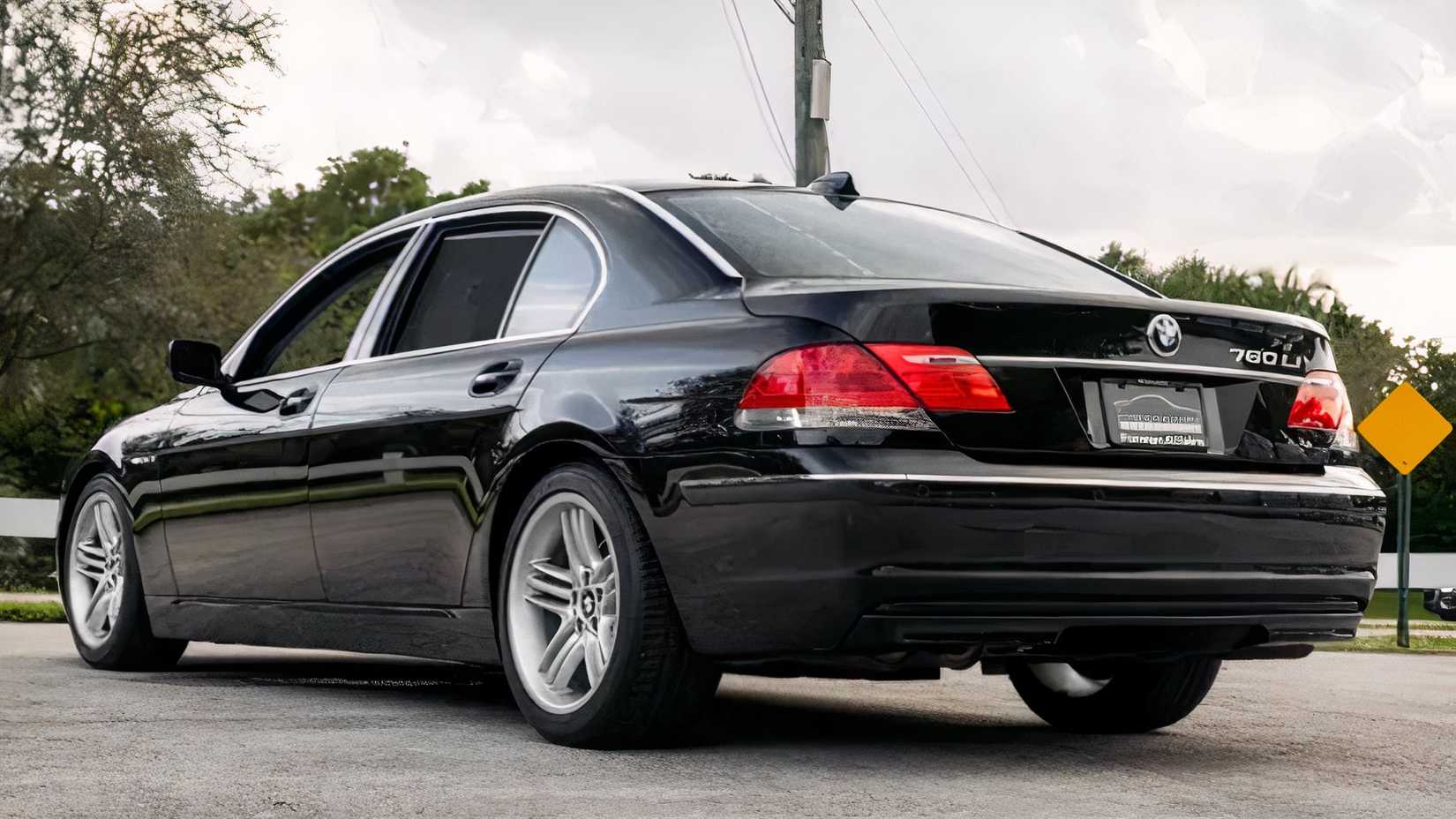 2008 BMW 760Li in black parked