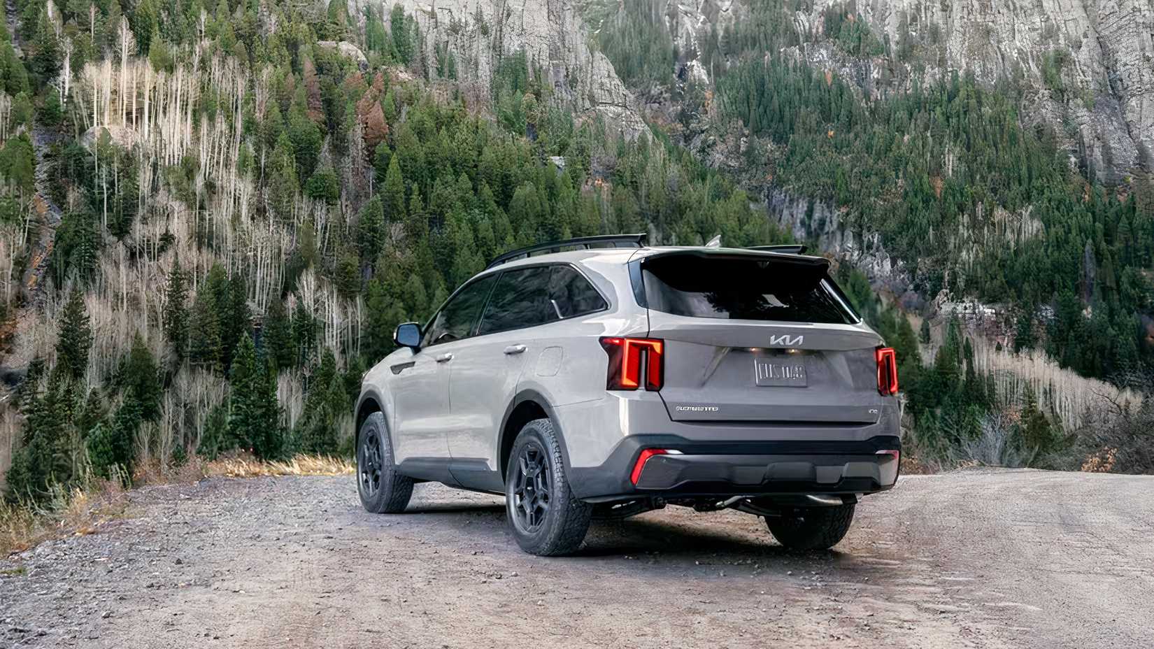 2025 Kia Sorento in gray parked off-road