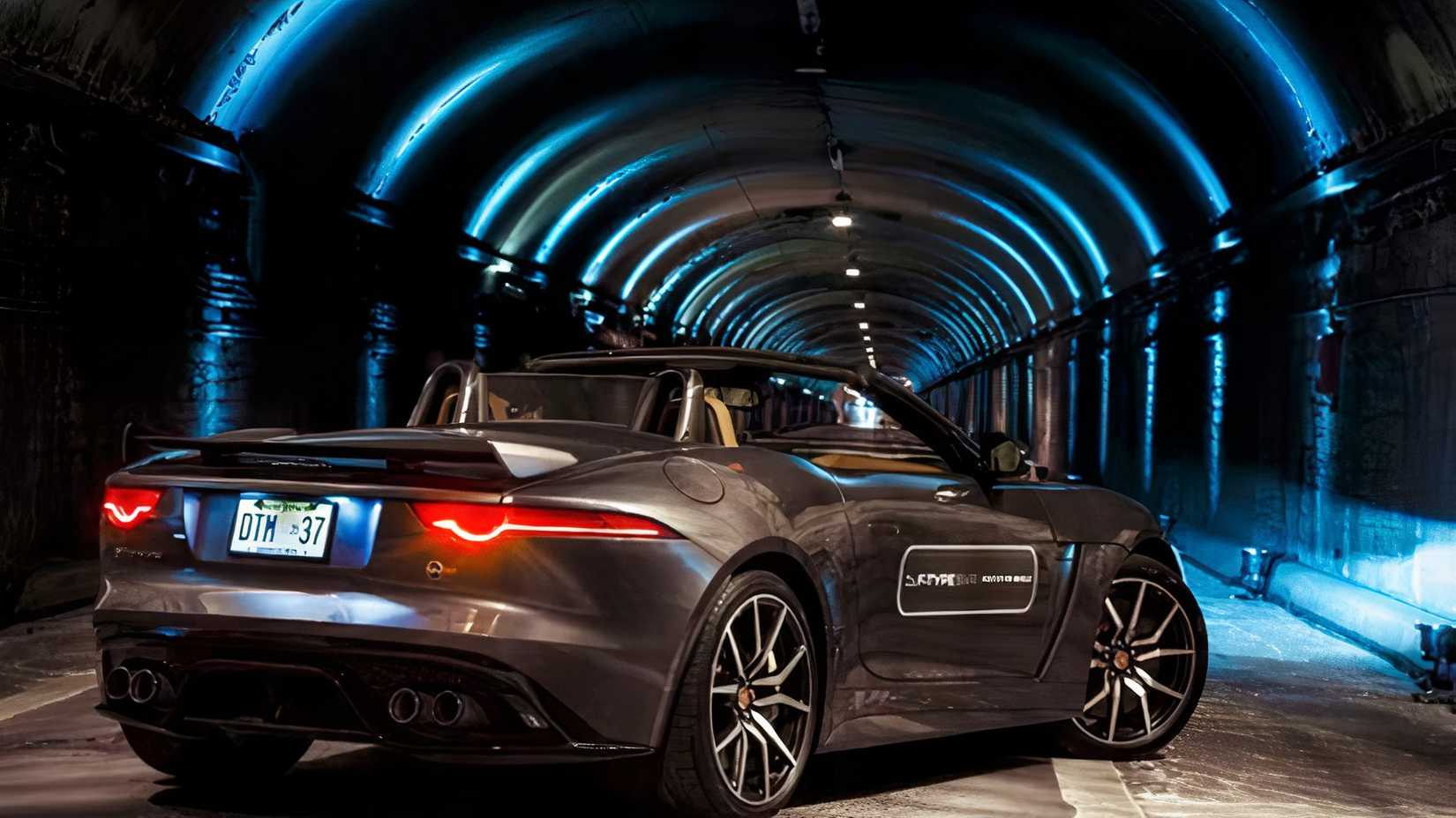 2017 Jaguar F-Type SVR in silver parked