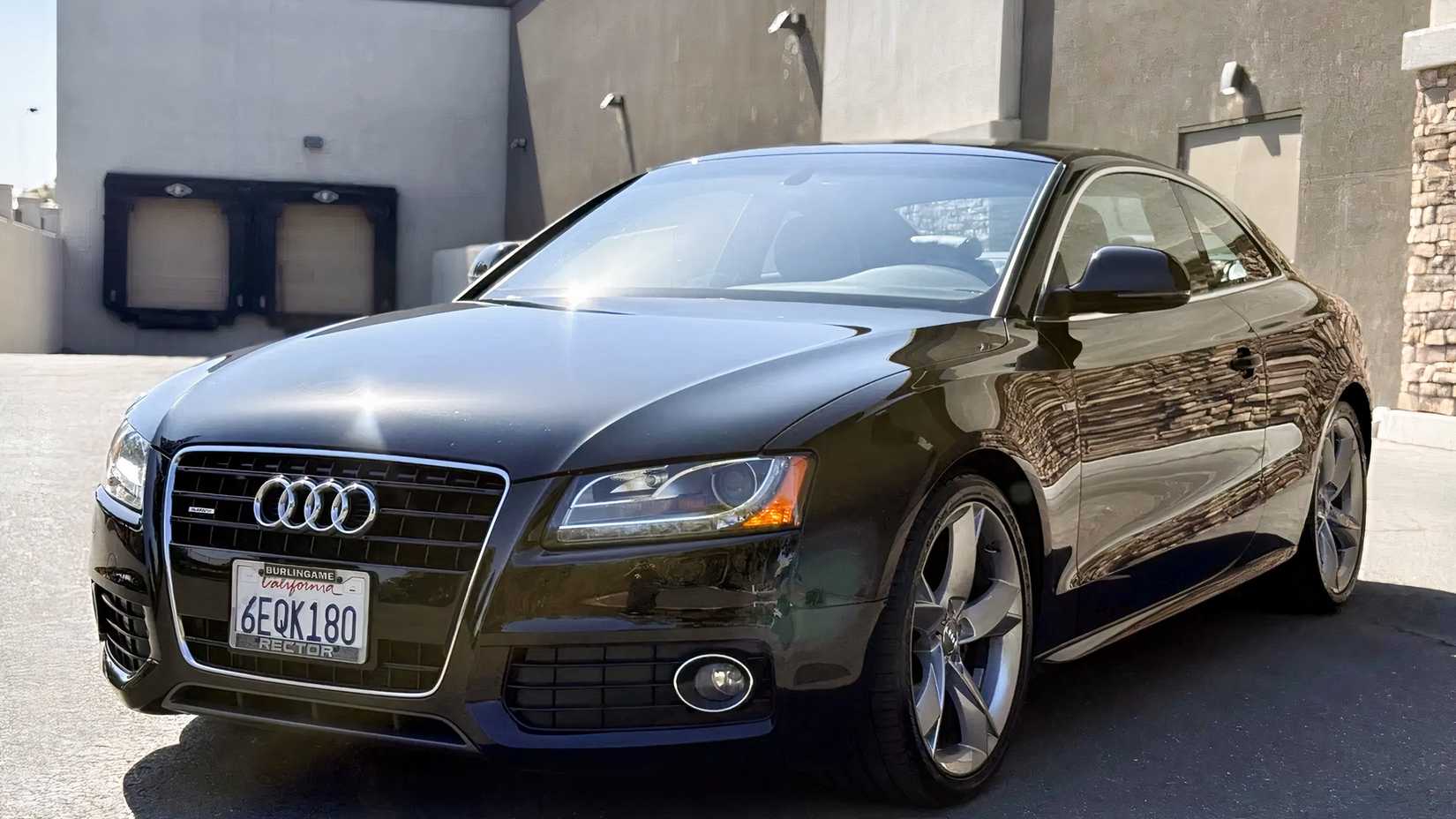 2008 Audi A5 Coupe 3.2 in black parked