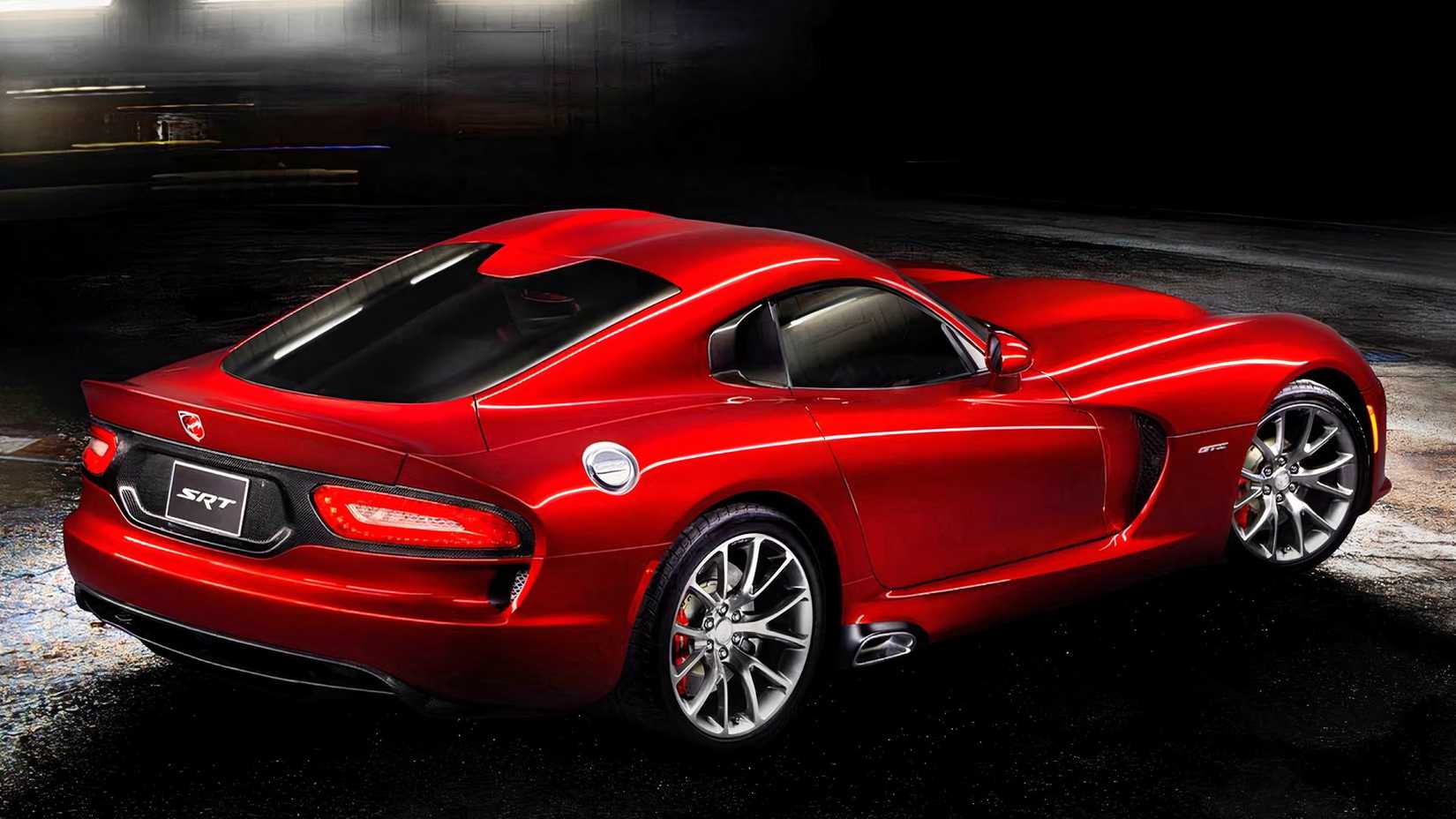2013 Dodge Viper SRT in red parked
