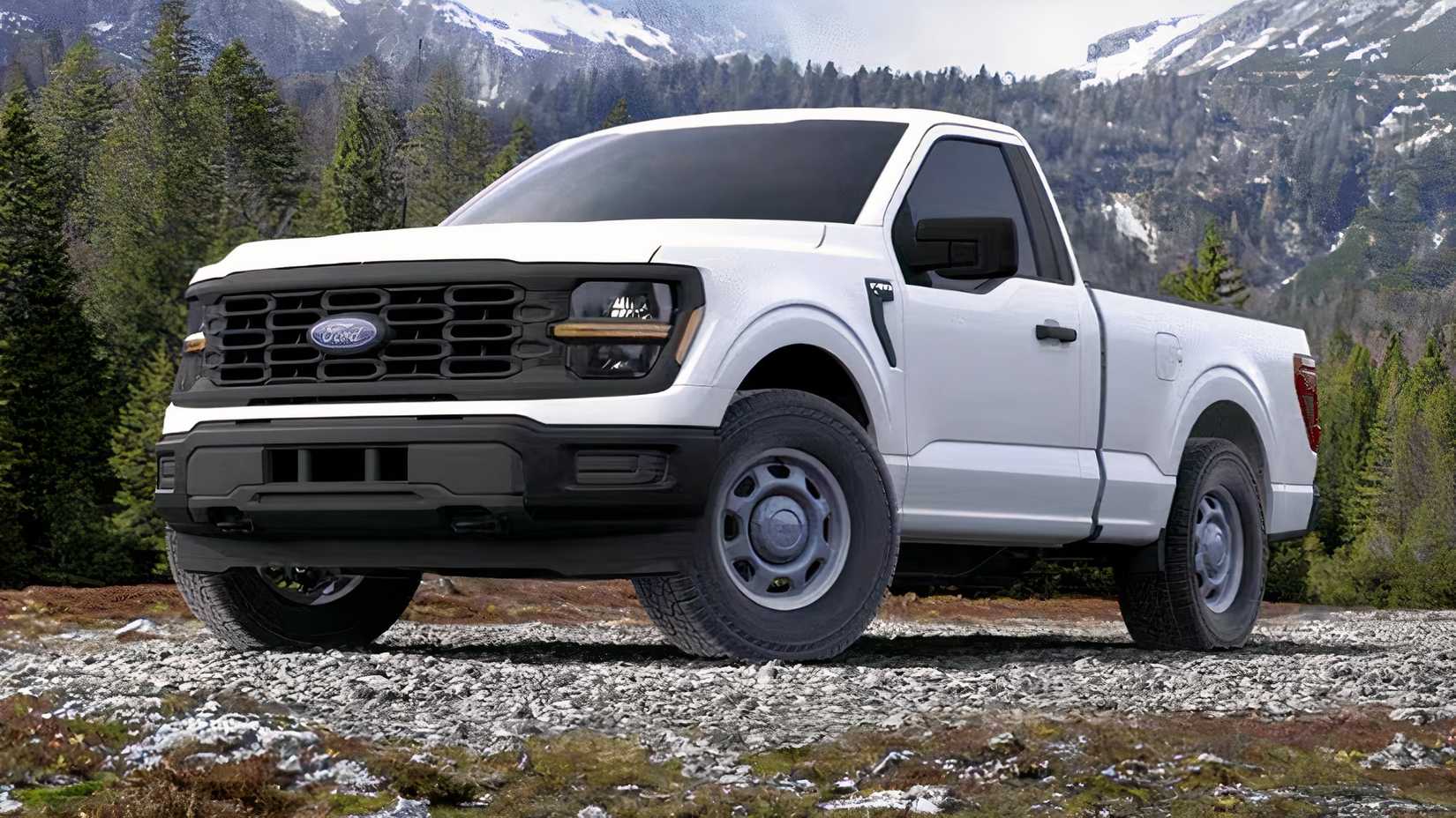 2025 Ford F-150 XL em branco estacionado off-road