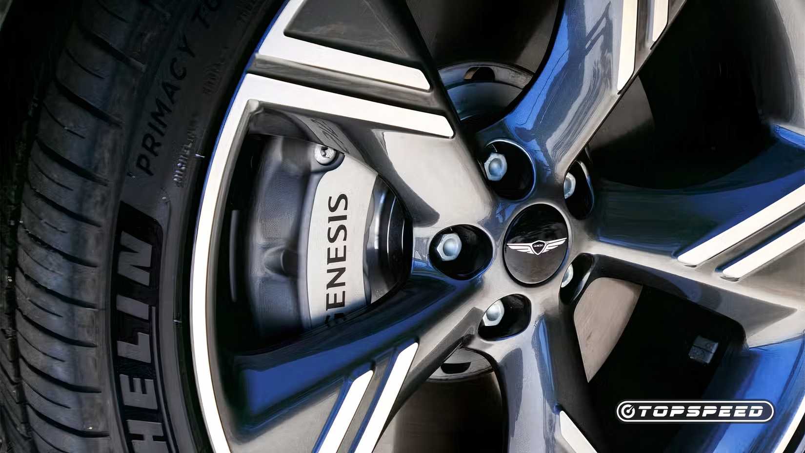 Detalhes visuais do Prestige 2025 Genesis GV80 3.5T