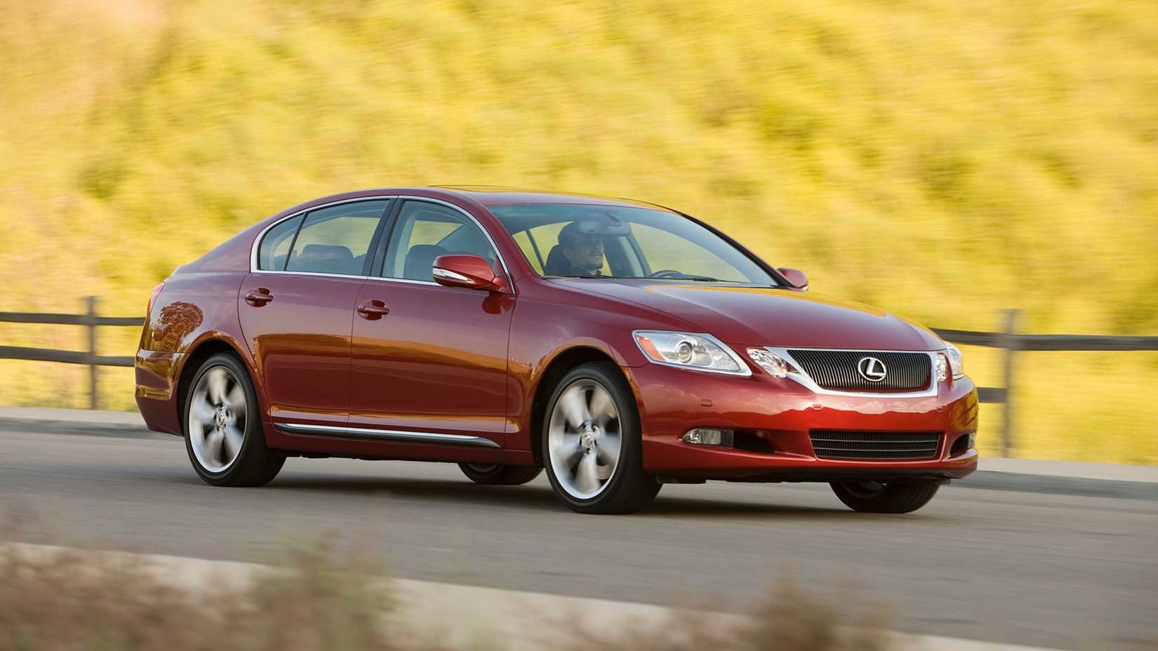 2011 Lexus GS 460 in red front third quarter view