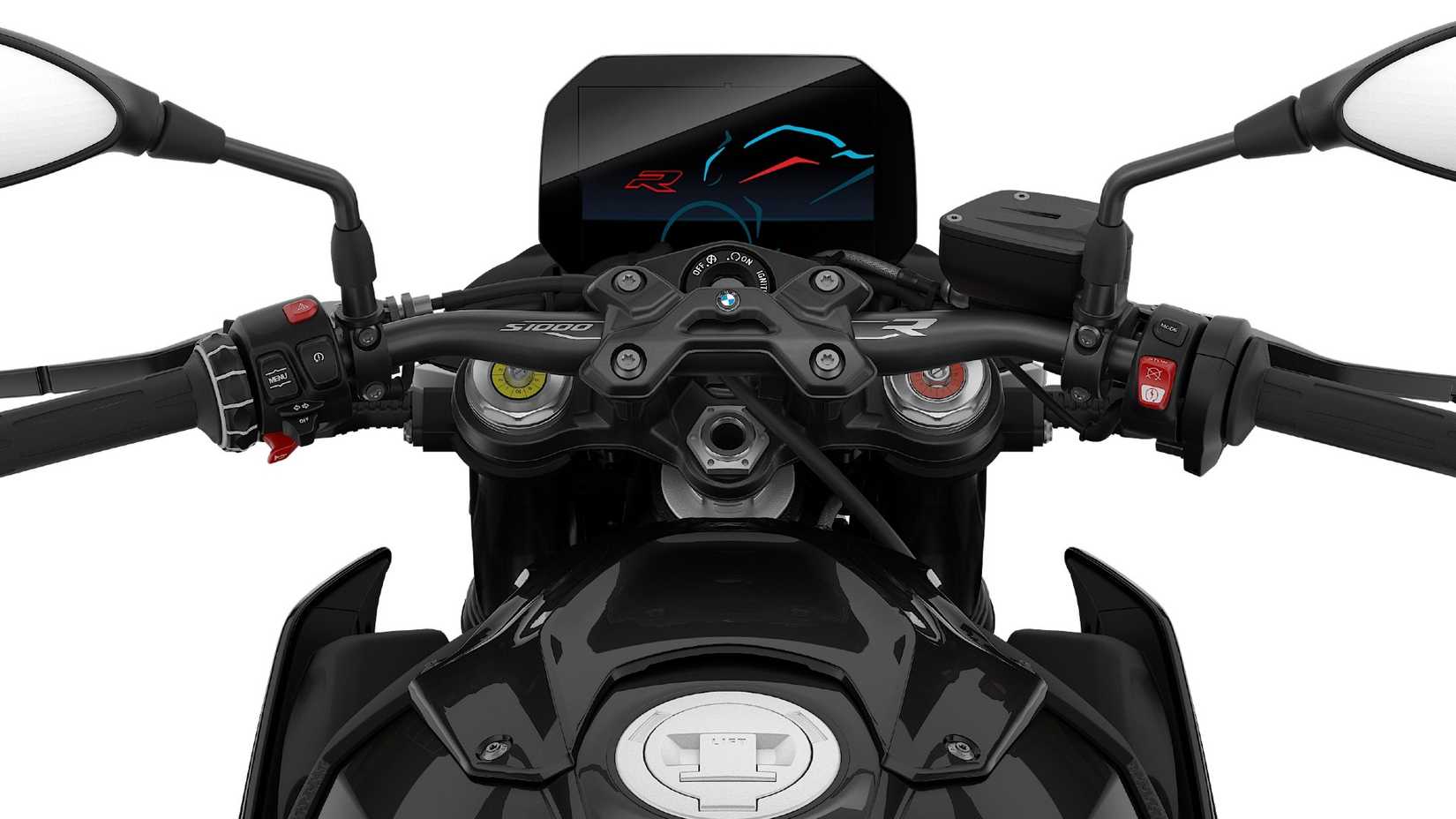 Close do TFT da BMW S 1000 R 2025