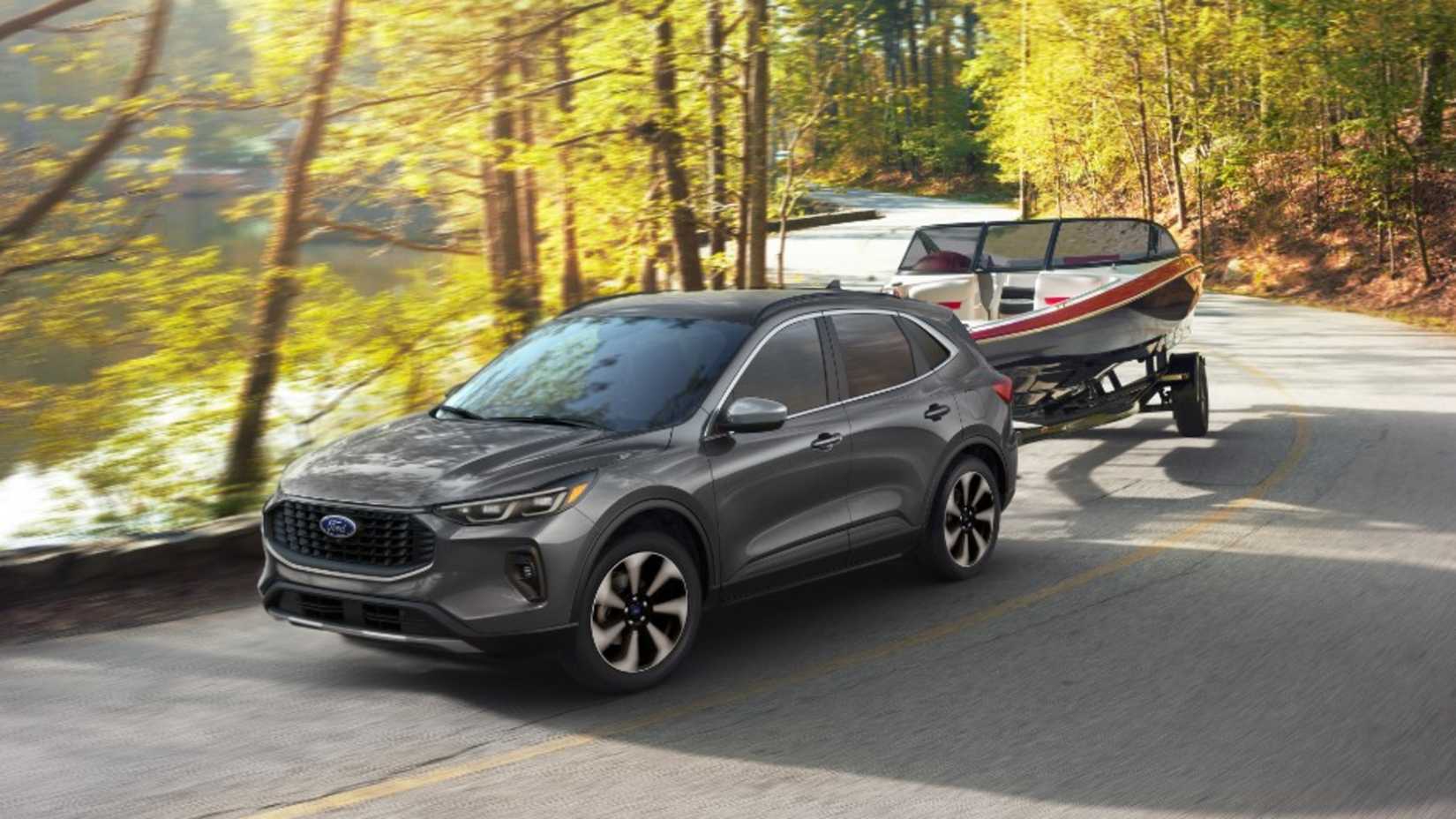 2025 Ford Escape Platinum front 3/4 action shot