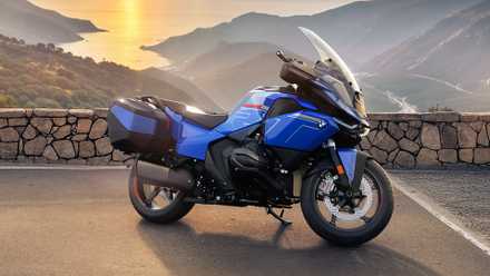 2026 BMW R 1300 RT parked at a mountain overlook