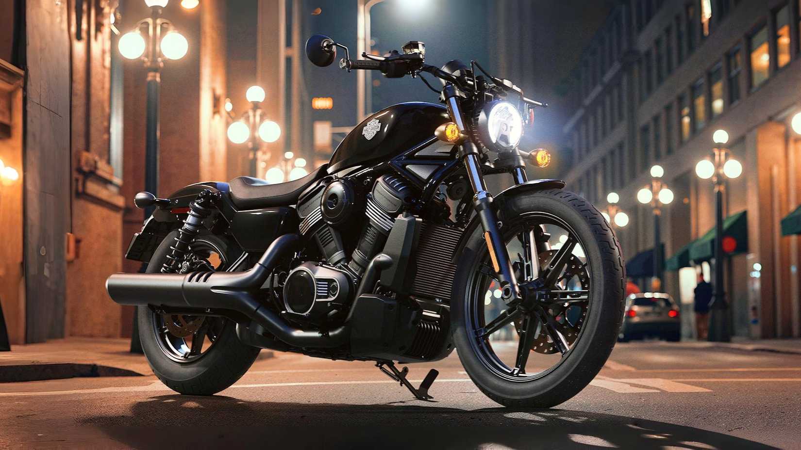 2026 Harley-Davidson Nightster parked curbside under streetlights