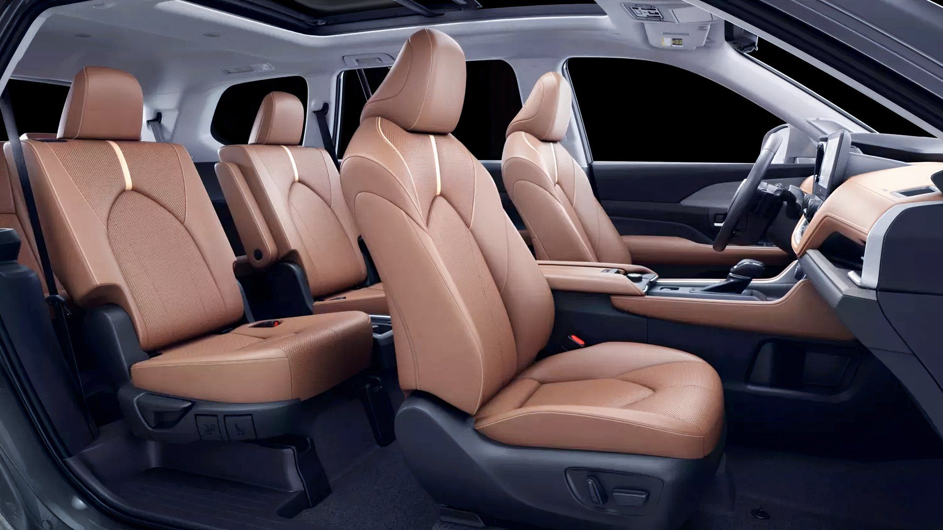 2026 Toyota Grand Highlander Platinum interior shot showing seating layout