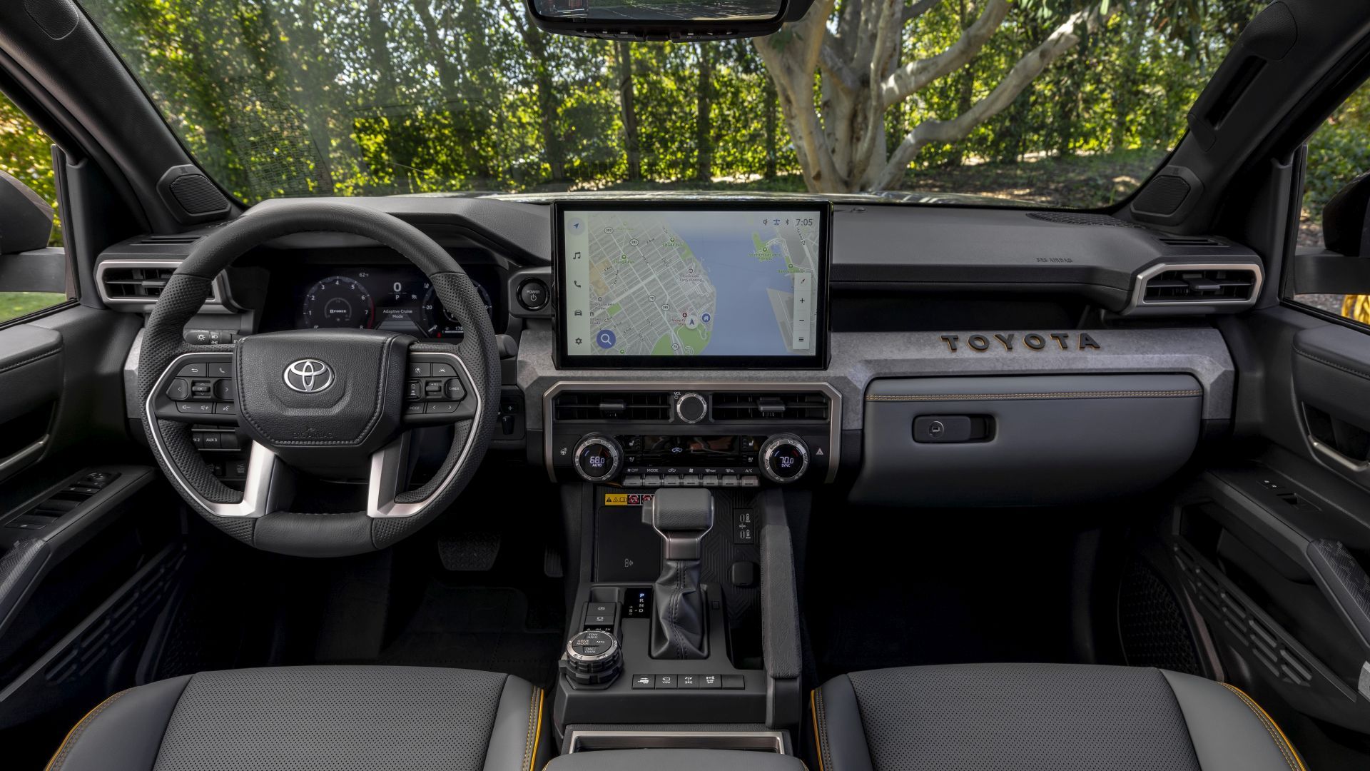 Interior do Toyota Tacoma 2026 mostrando painel