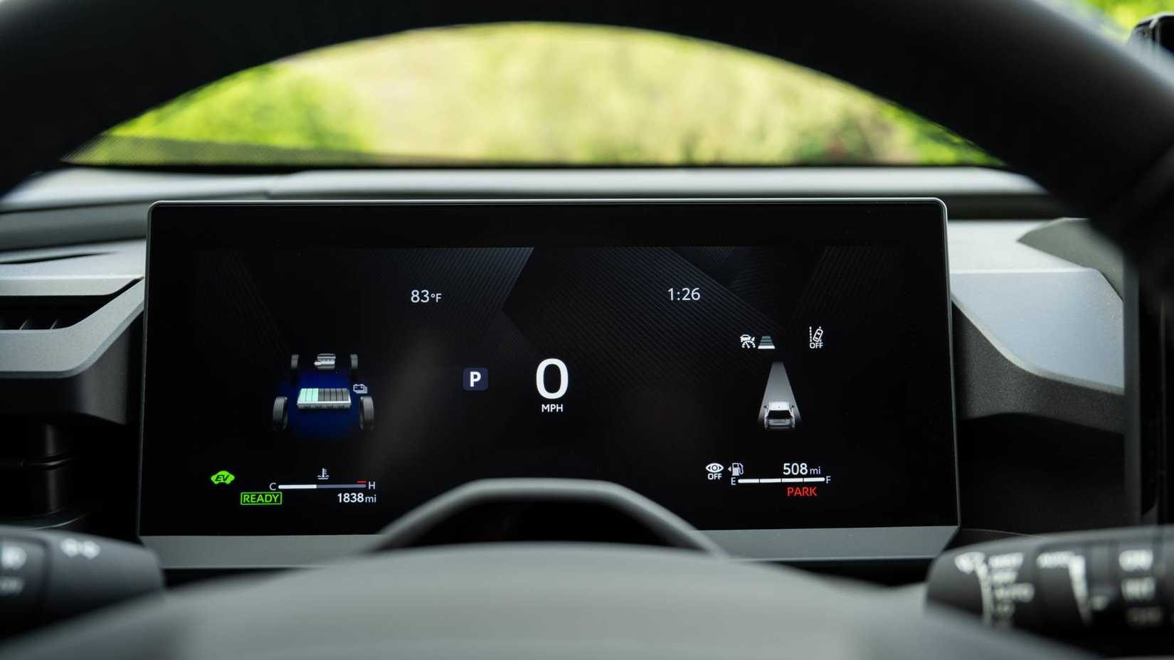 Conjunto de medidores de um Toyota RAV4 Hybrid Limited 2026