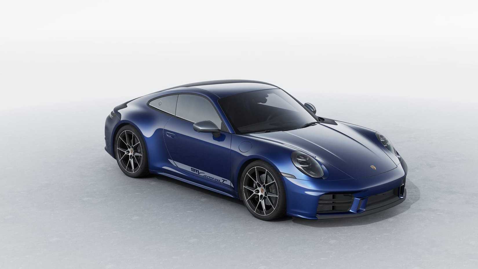 Front 3/4 view of a 2026 Porsche 911 Carrera T