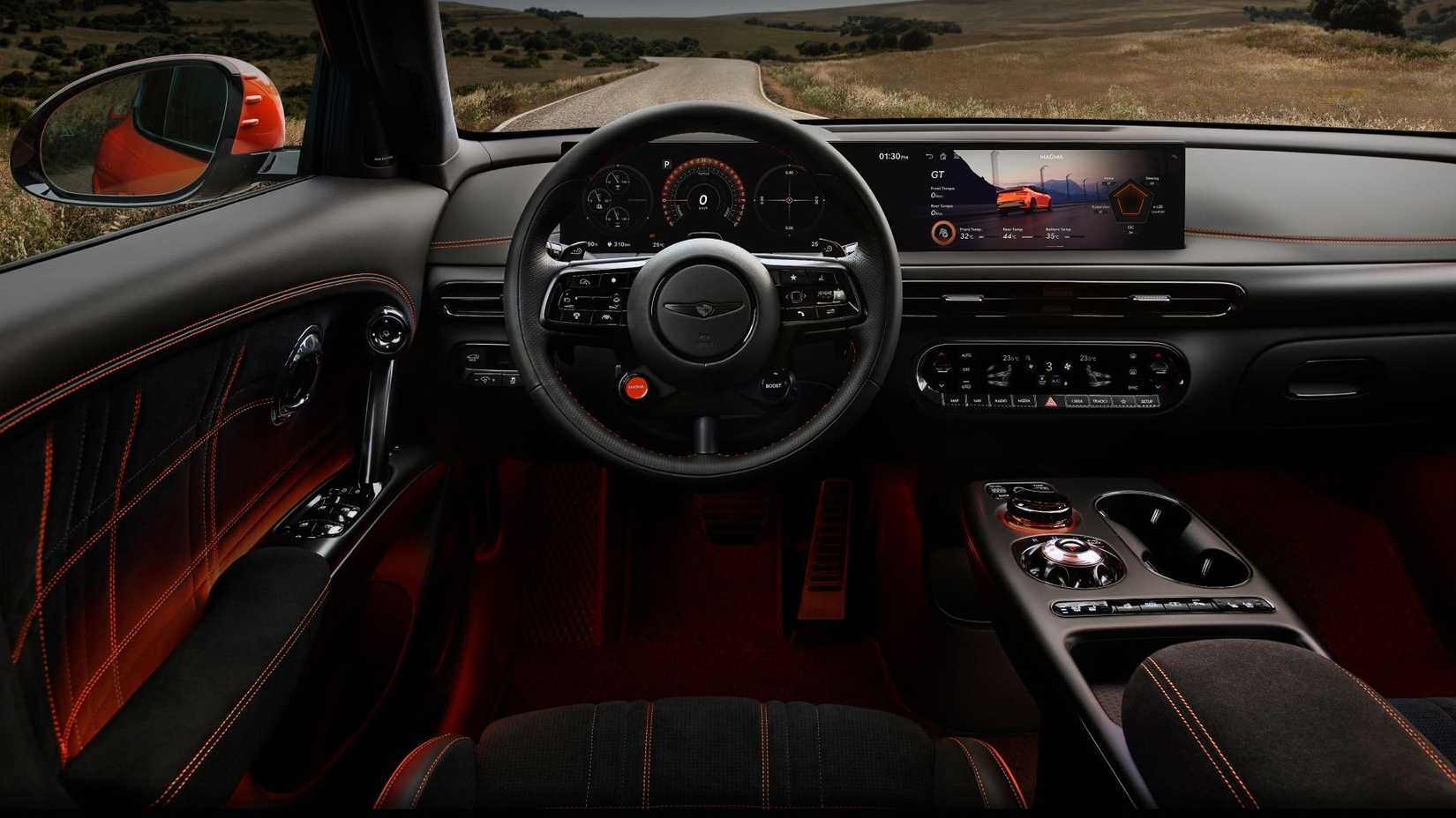 Genesis GV60 Magma interior cockpit view