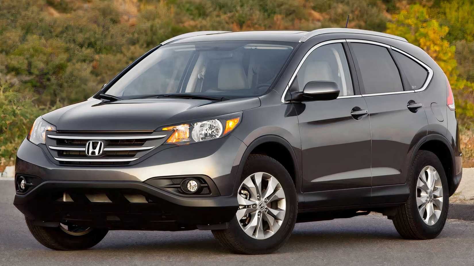 2012 Honda CR-V in black parked