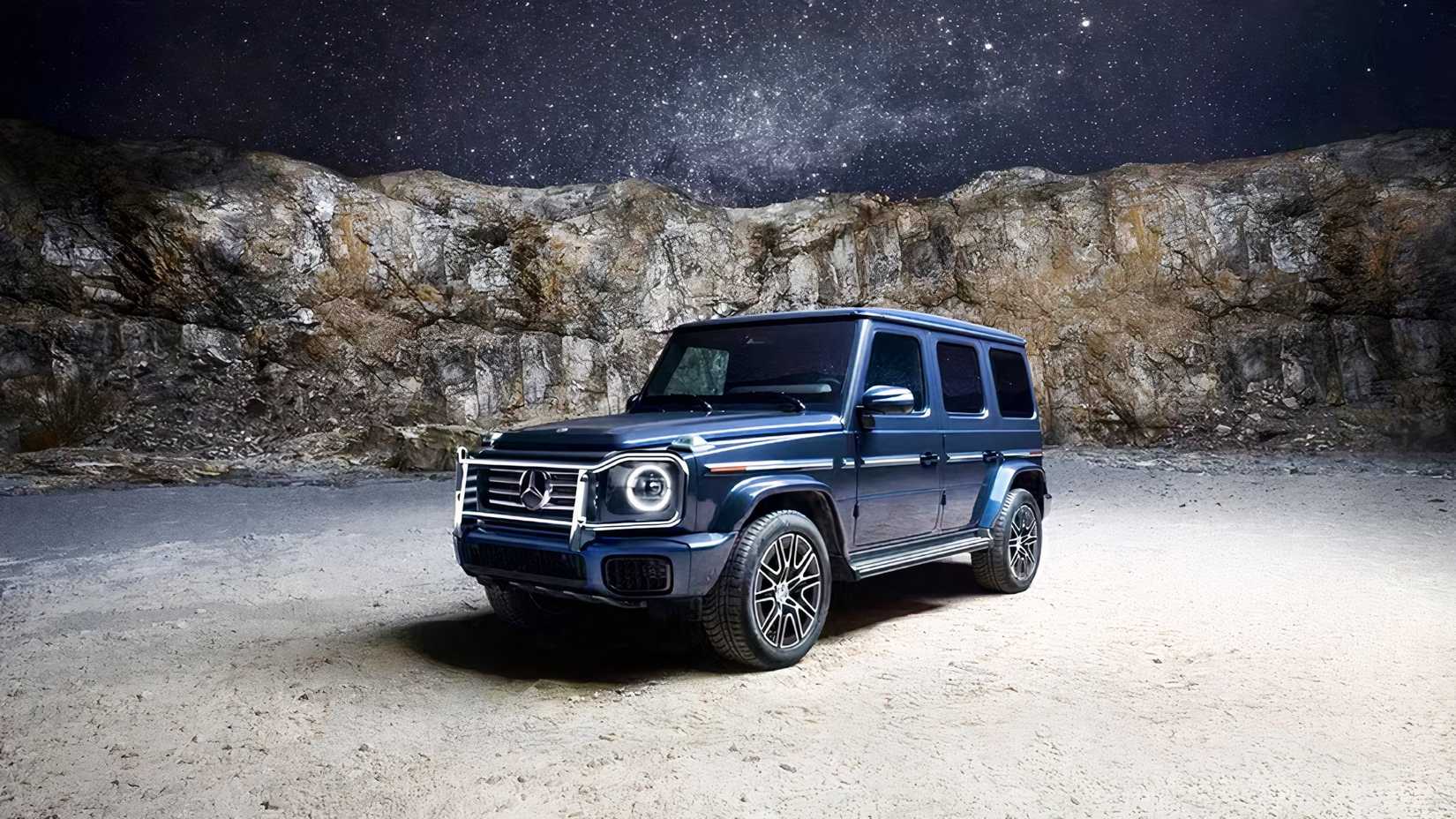 2026 Mercedes-Benz G-Class in blue parked