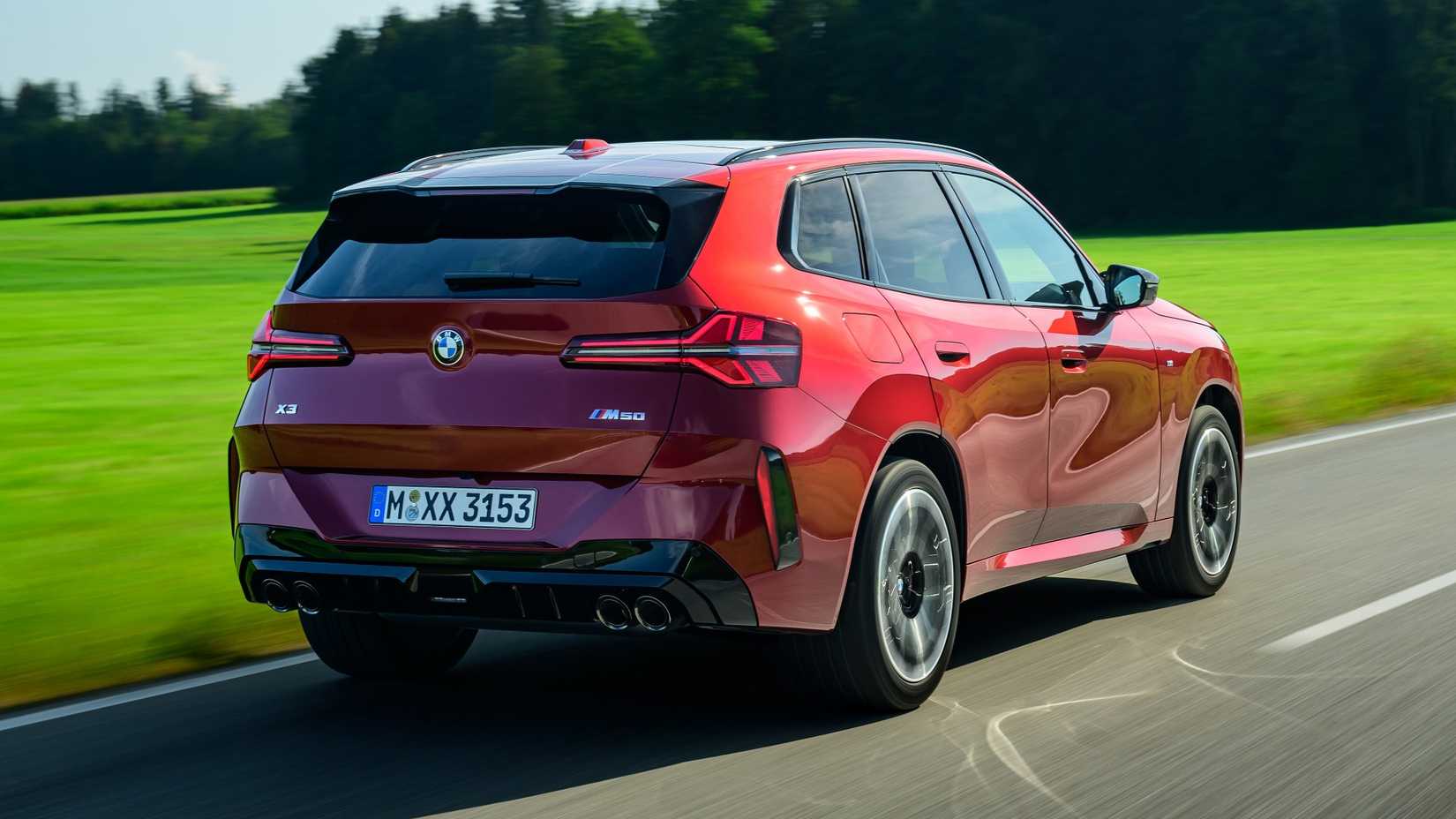 2026 BMW X3 M50 xDrive rear third quarter view