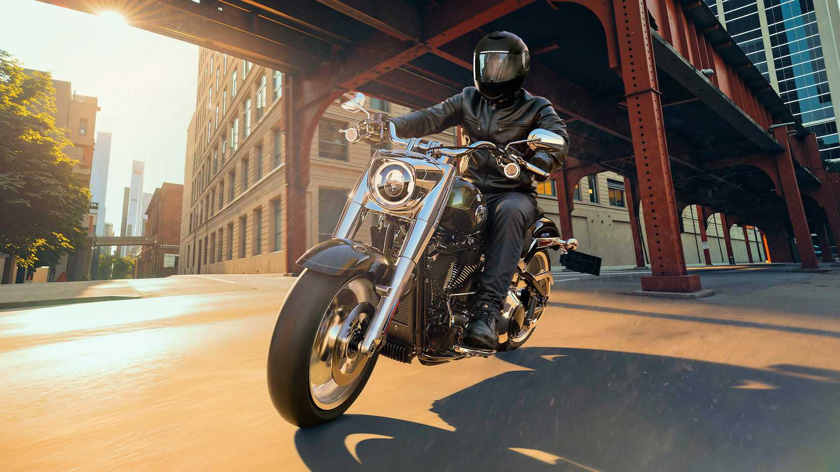 Rider on a 2026 Harley-Davidson Fat Boy