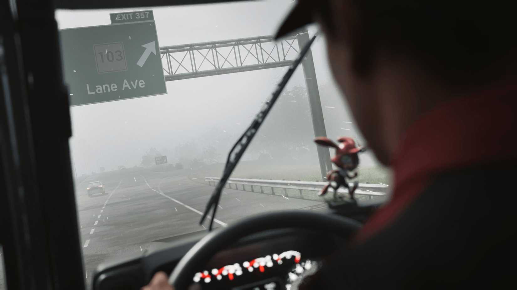 Road Kings trucking simulator game cockpit view