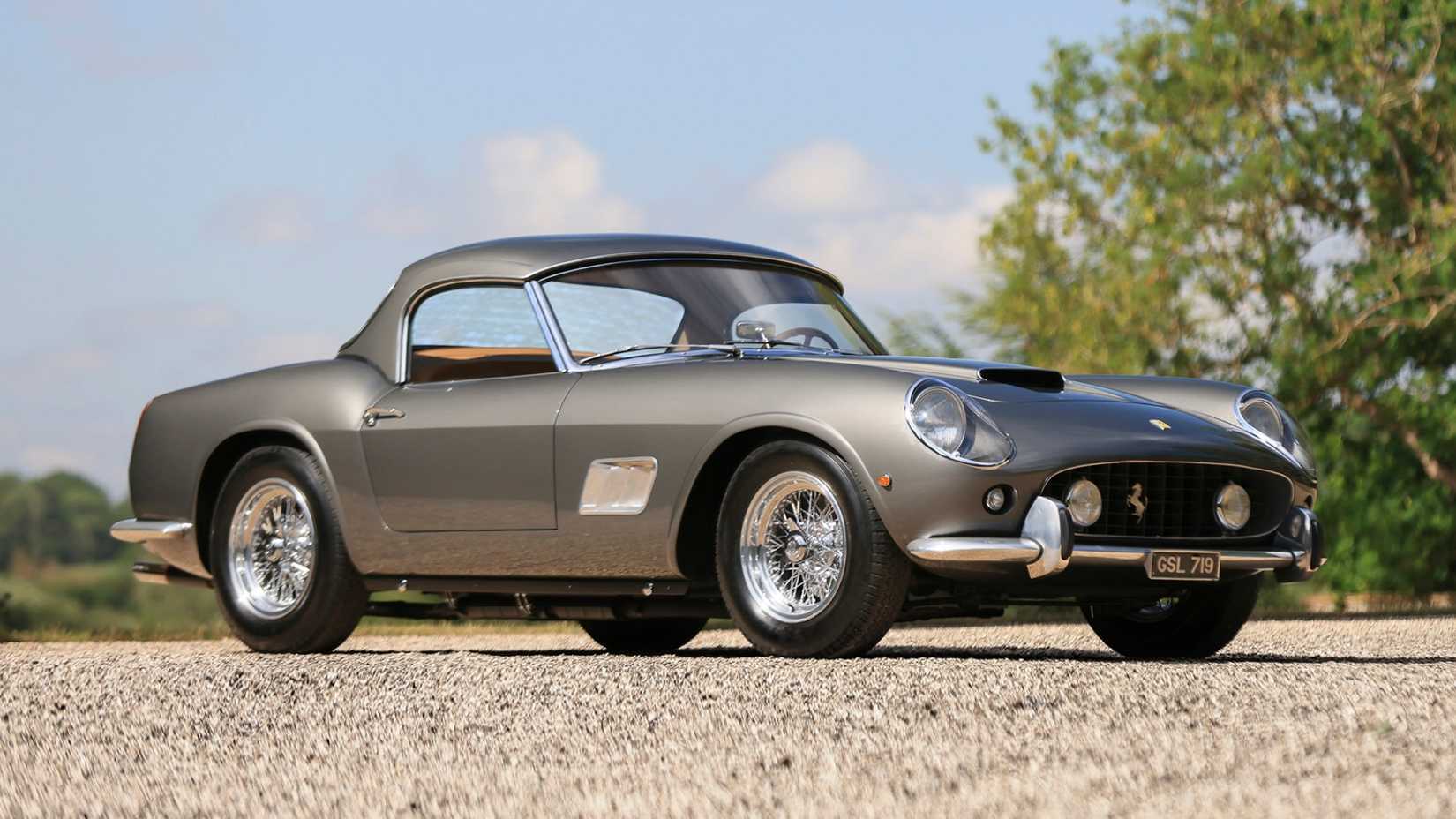 Silver 1961 Ferrari 250 GT SWB California Spider Competizione