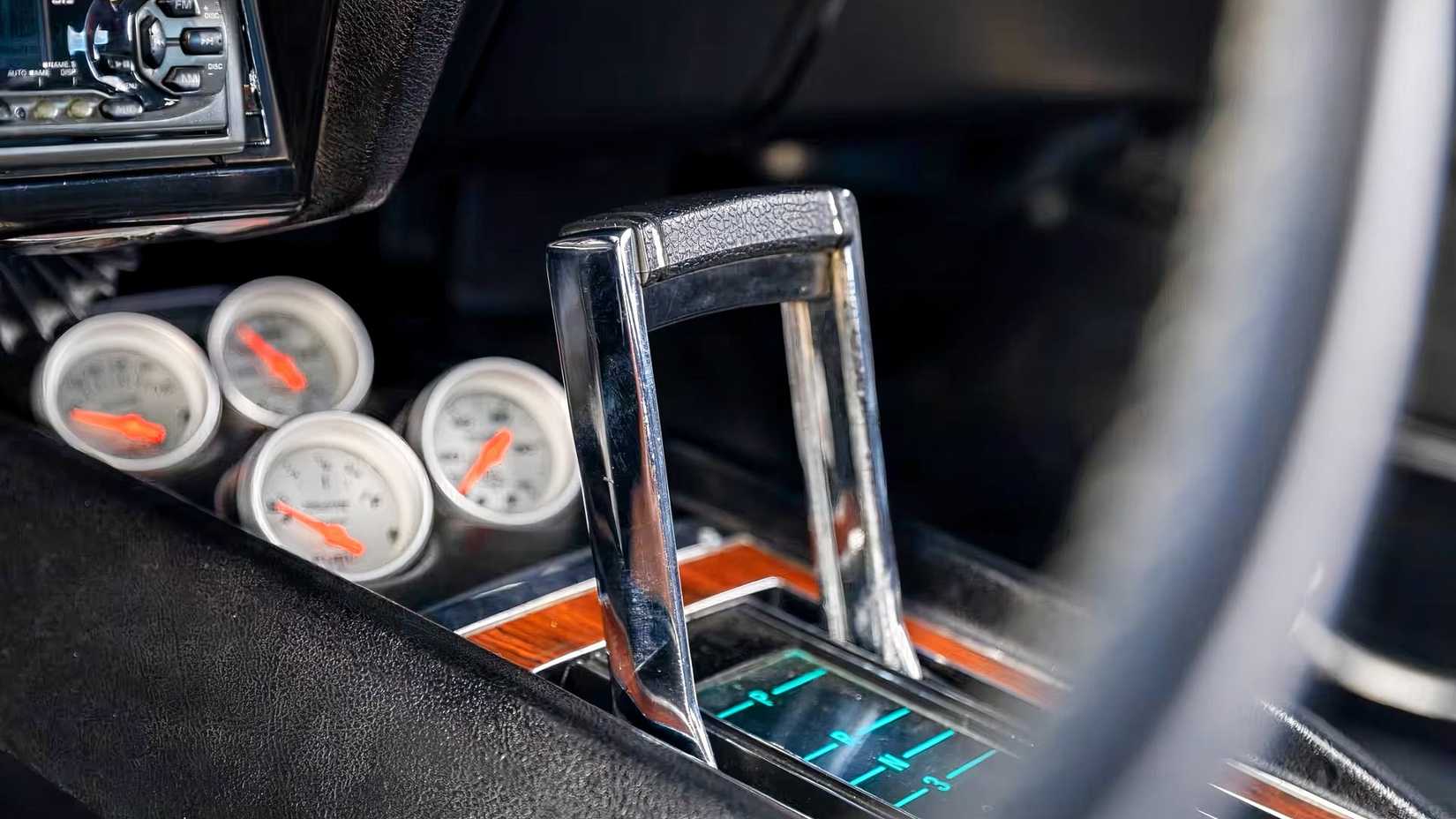 Vista interna do Chevrolet Camaro 1969-1