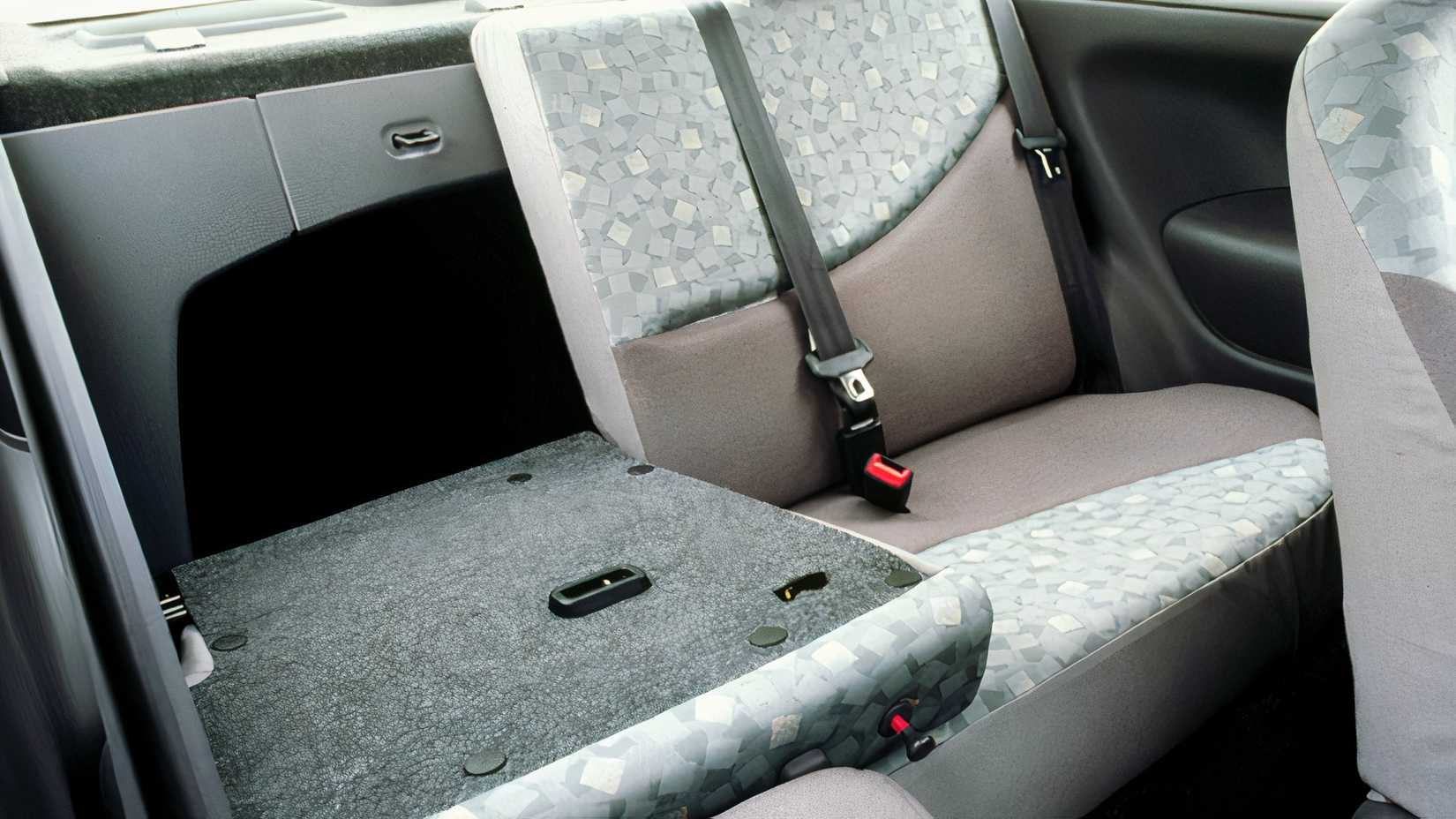2000 Toyota Echo showing rear seats