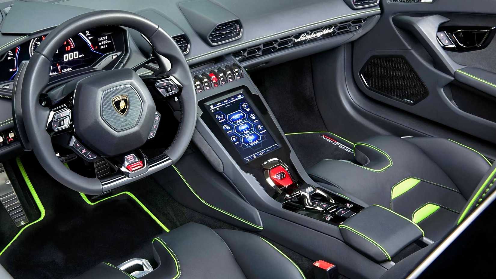 Foto do interior do Lamborghini Huracán 2019