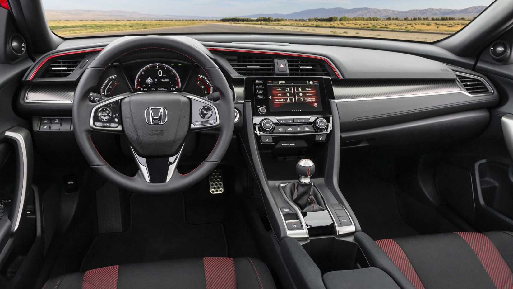2020 Honda Civic Si Coupe interior