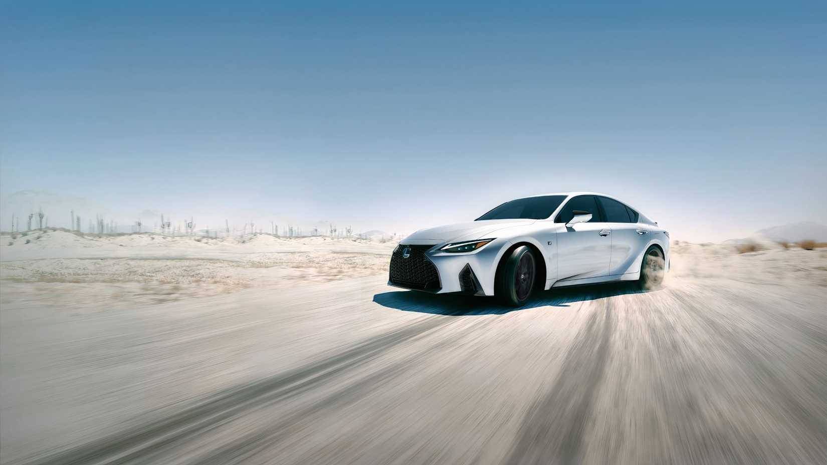 2023 Lexus IS 350 front 3/4 drifting view