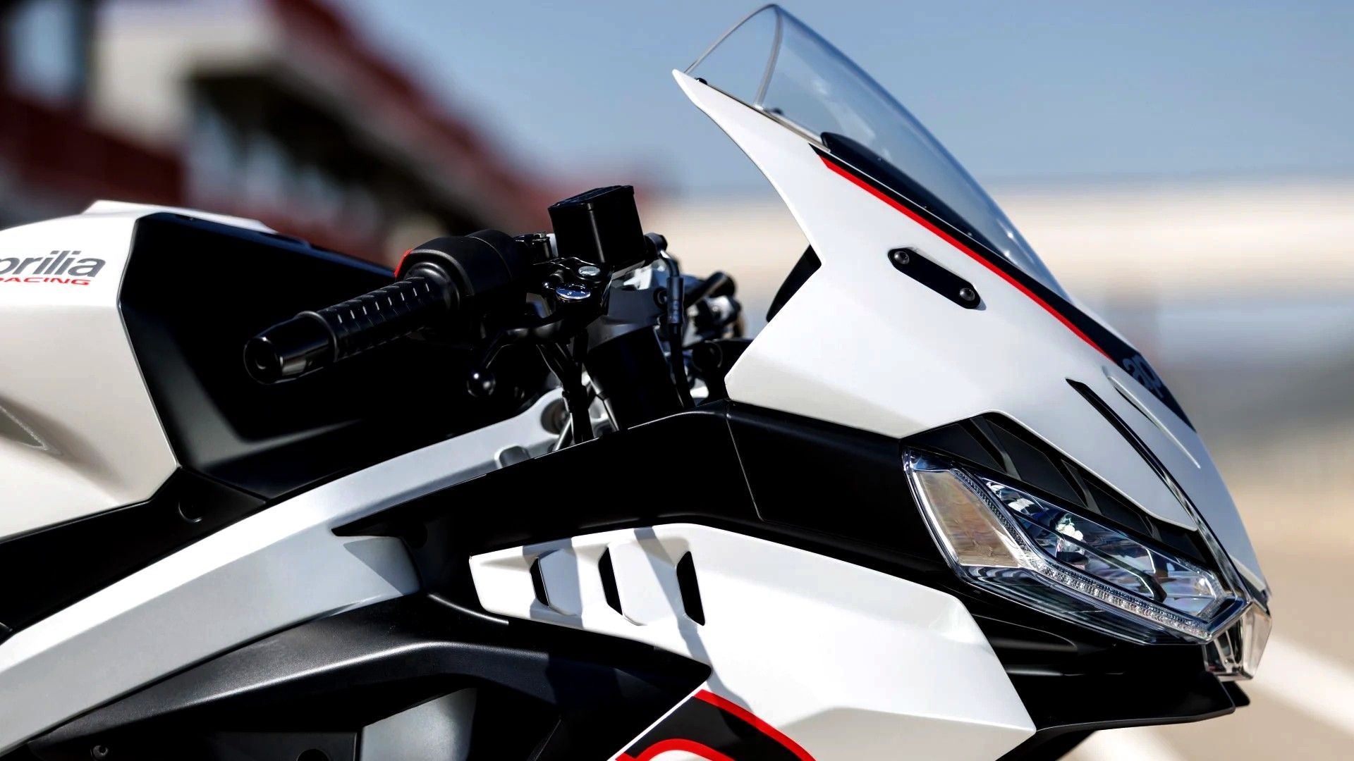 2025 Aprilia RS 457 White Closeup