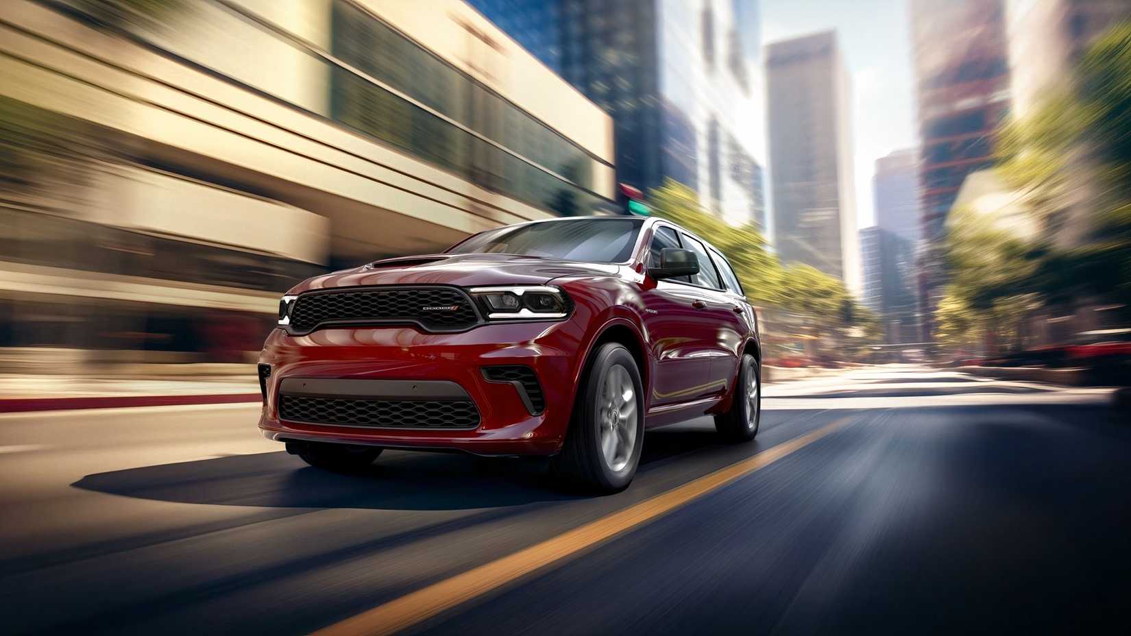 2026 Dodge Durango frente 3/4 vista de direção