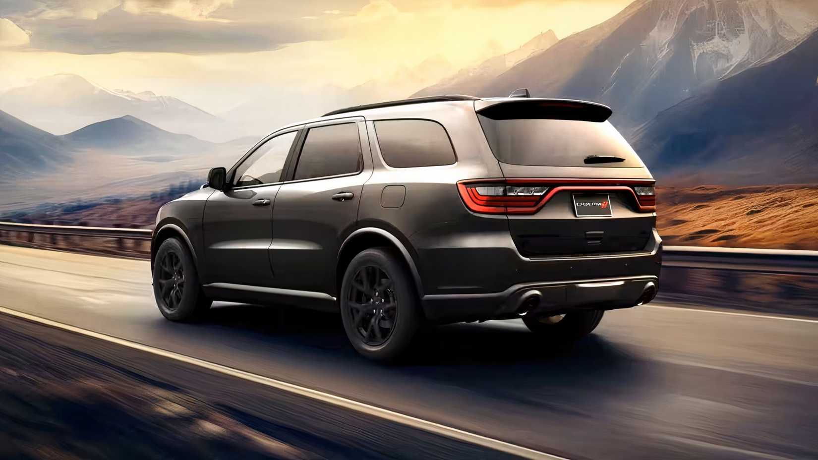 2026 Dodge Durango rear 3/4 driving view