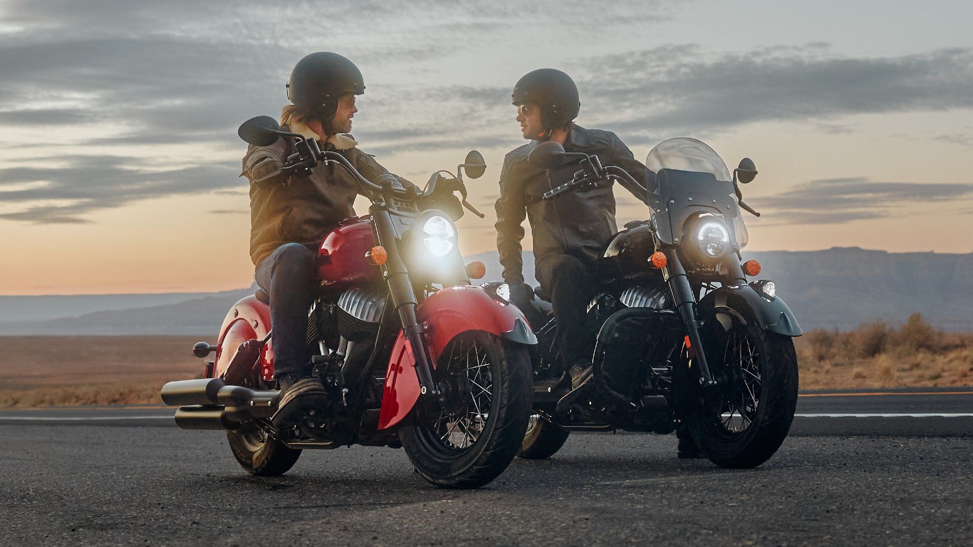 A pair of riders on the 2026 Indian Chief Vintage
