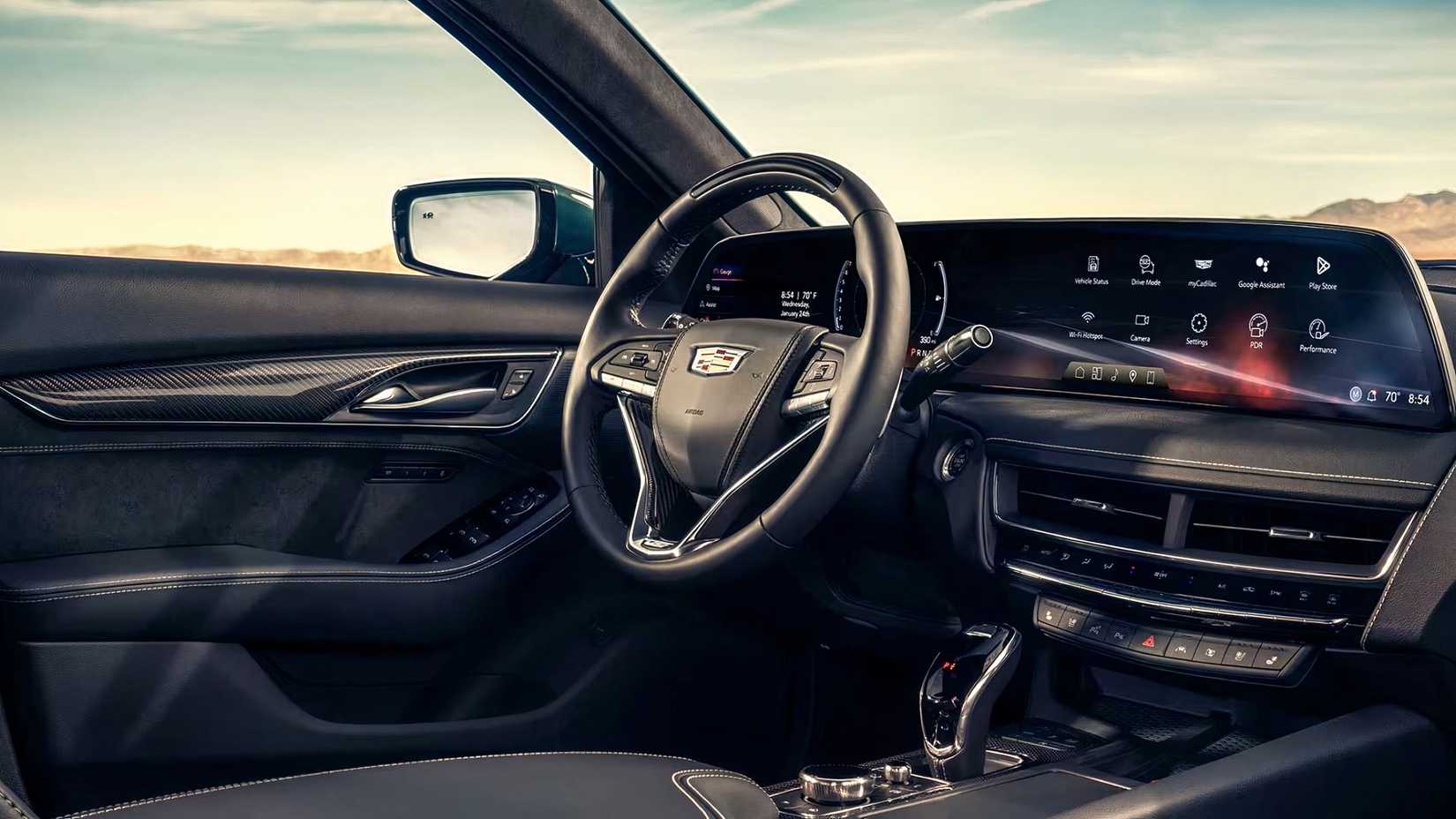 Vista interna do Cadillac CT5-V Blackwing