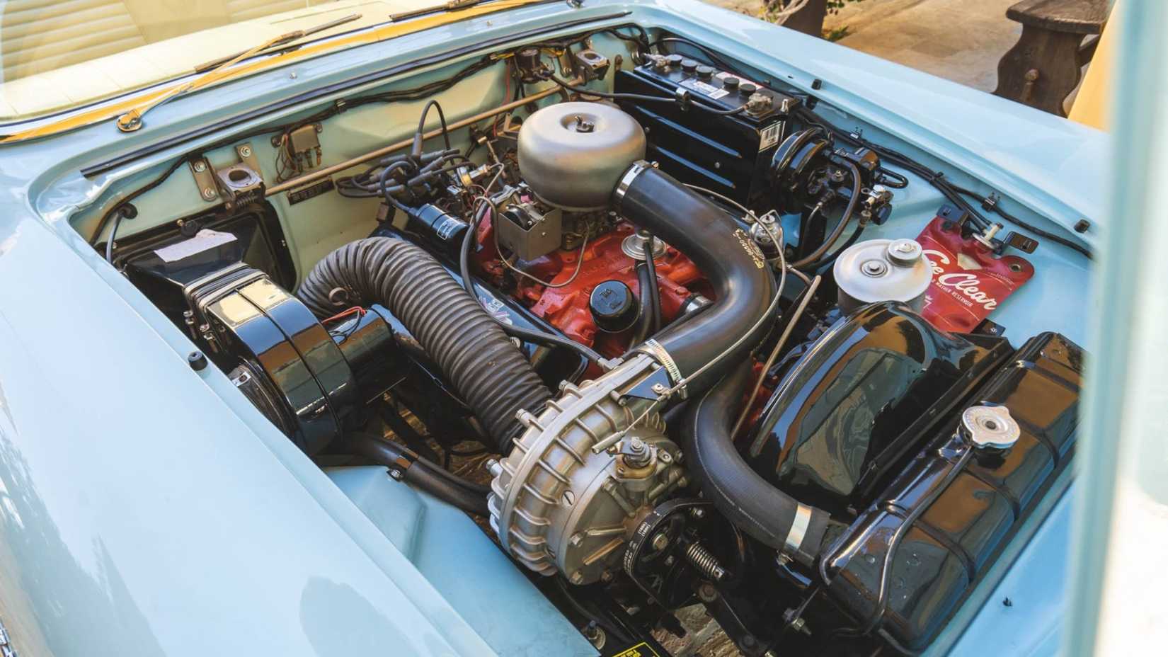 Factory-Supercharged 1957 Ford Thunderbird F-Code 3-Speed engine bay