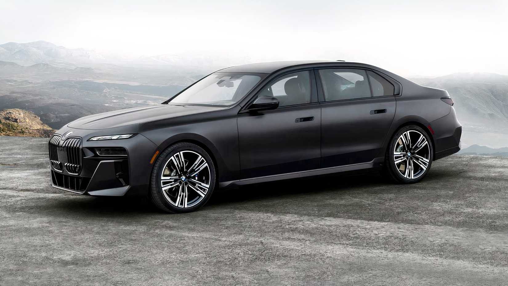 2024 BMW 750e xDrive front 3/4