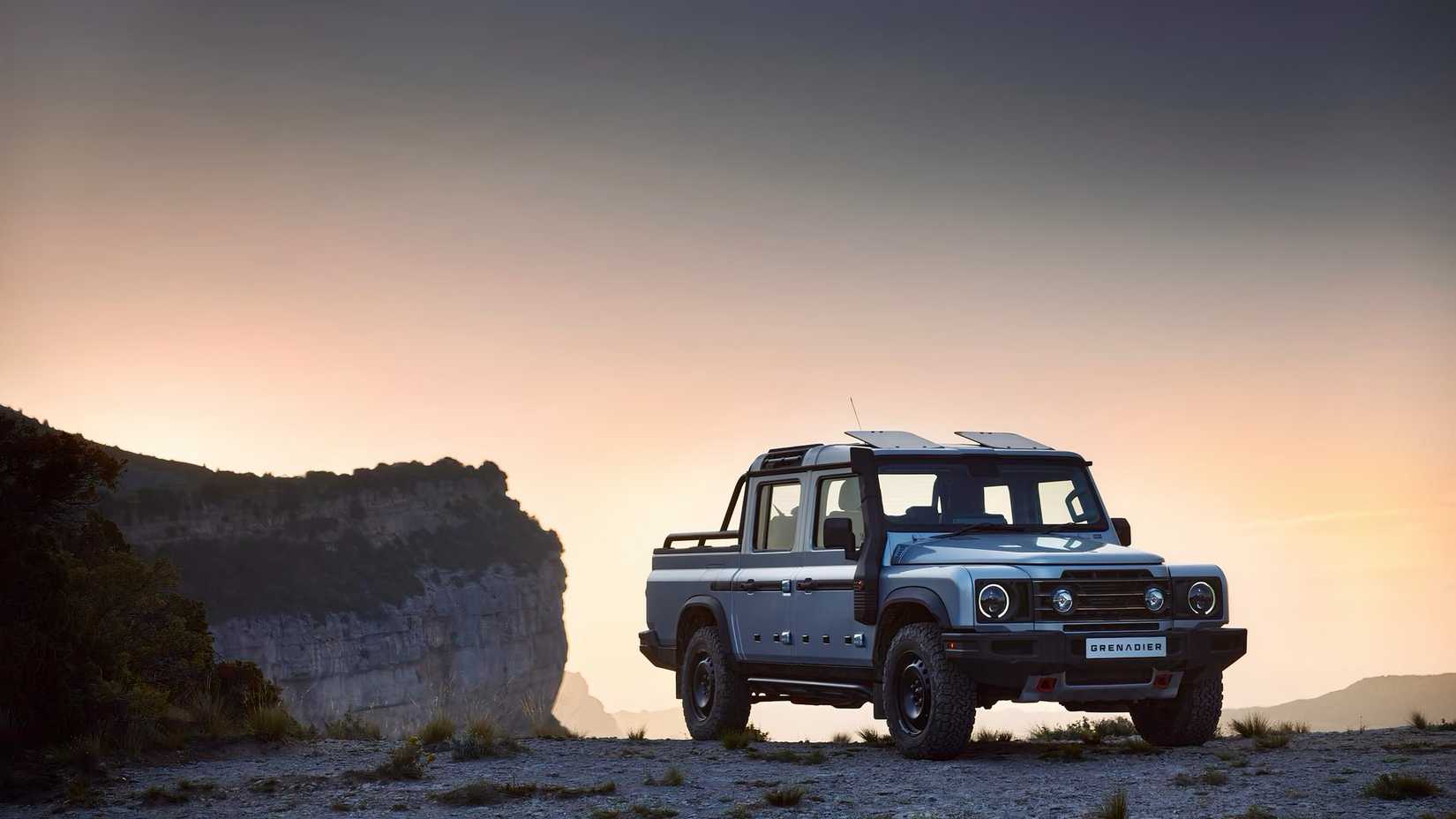 Ineos Grenadier parked off-road front 3/4 shot