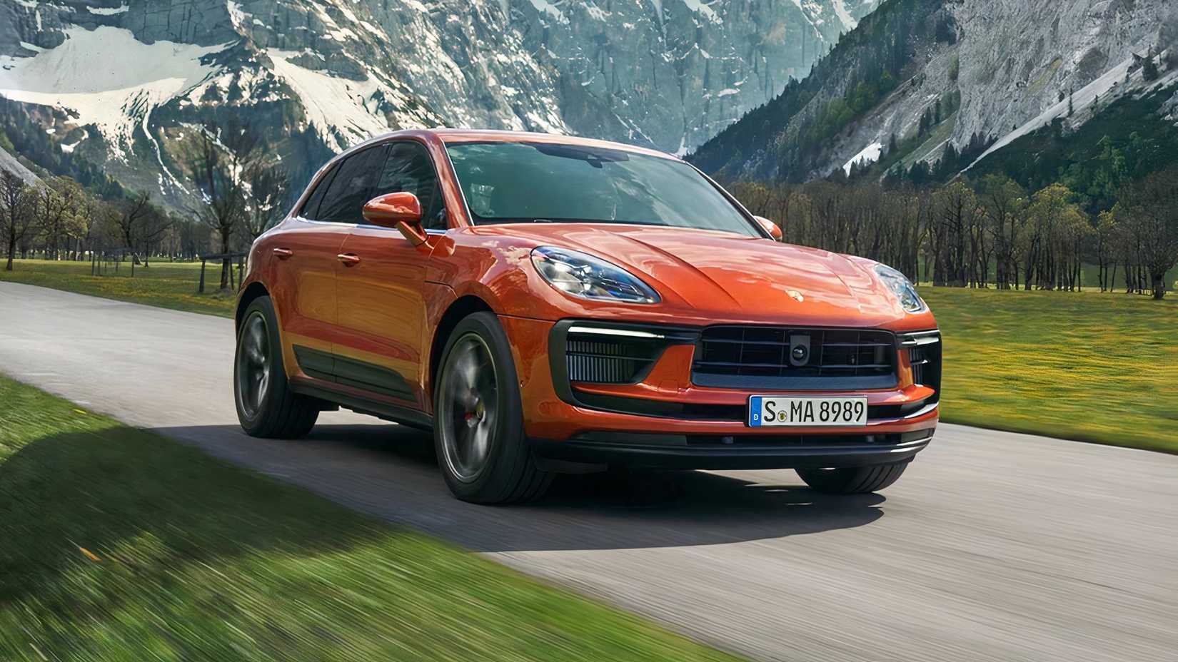 2024 Porsche Macan front 3/4 action shot
